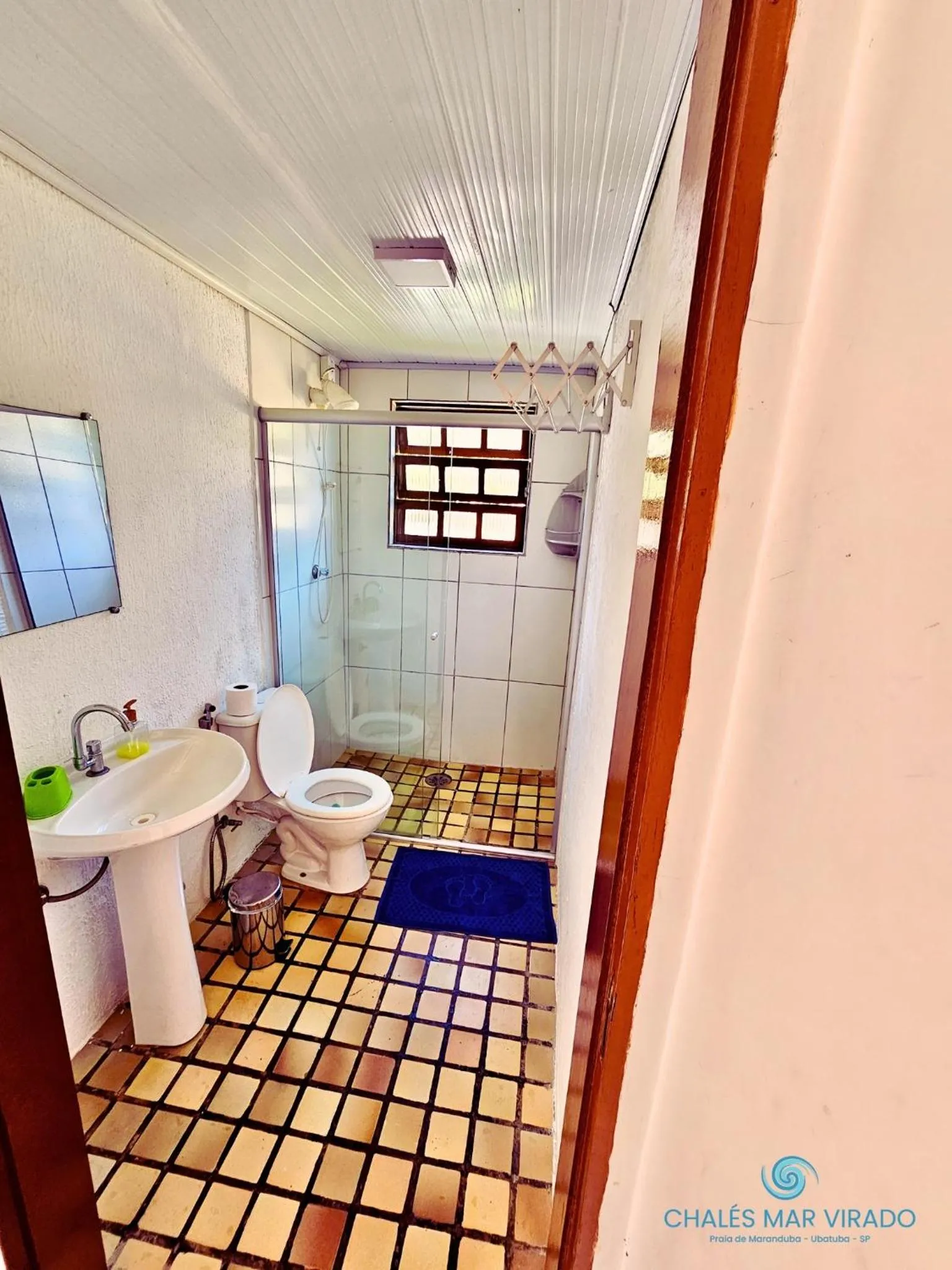 Bathroom in Chalés Mar Virado