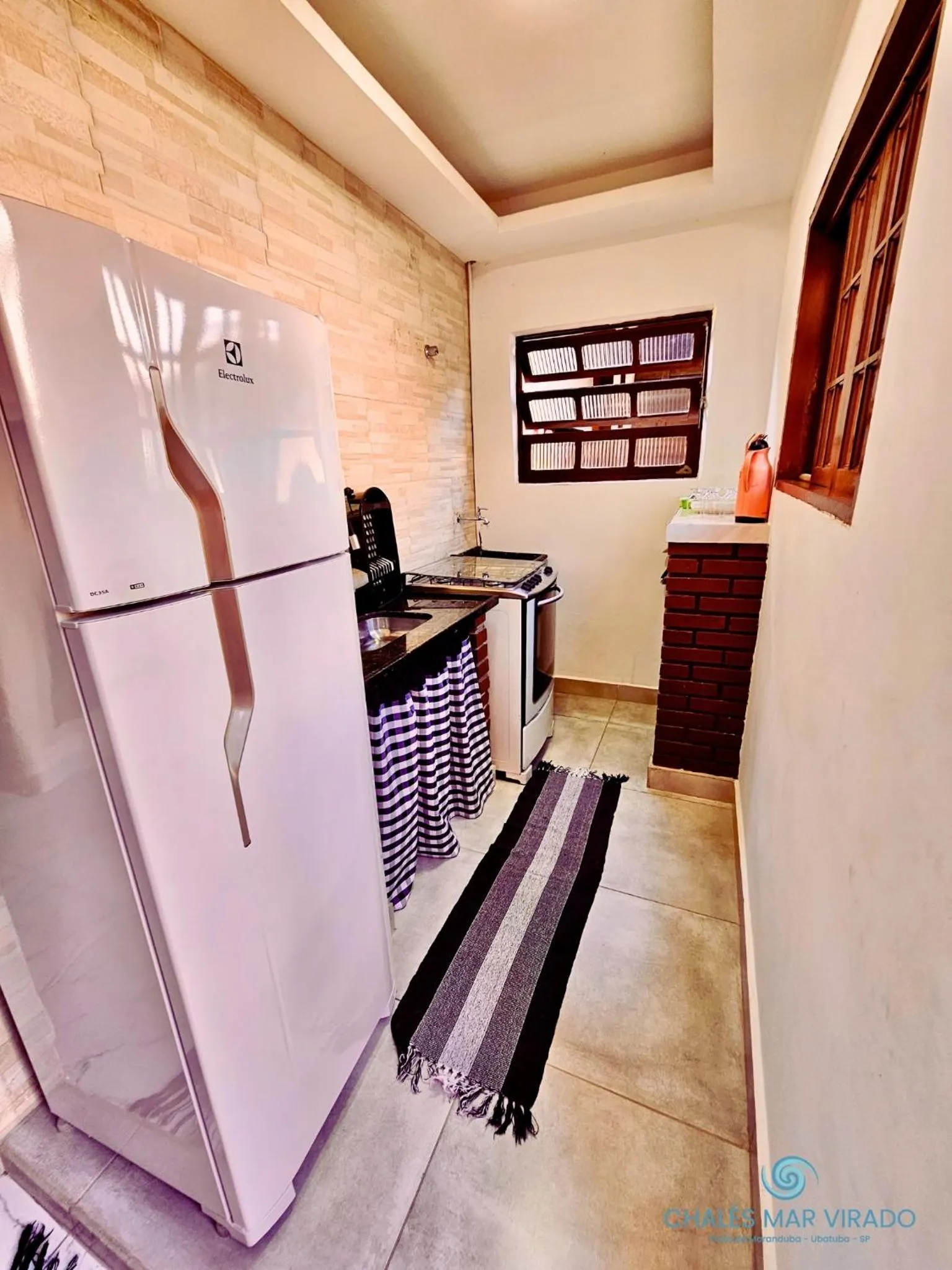 kitchen in Chalés Mar Virado