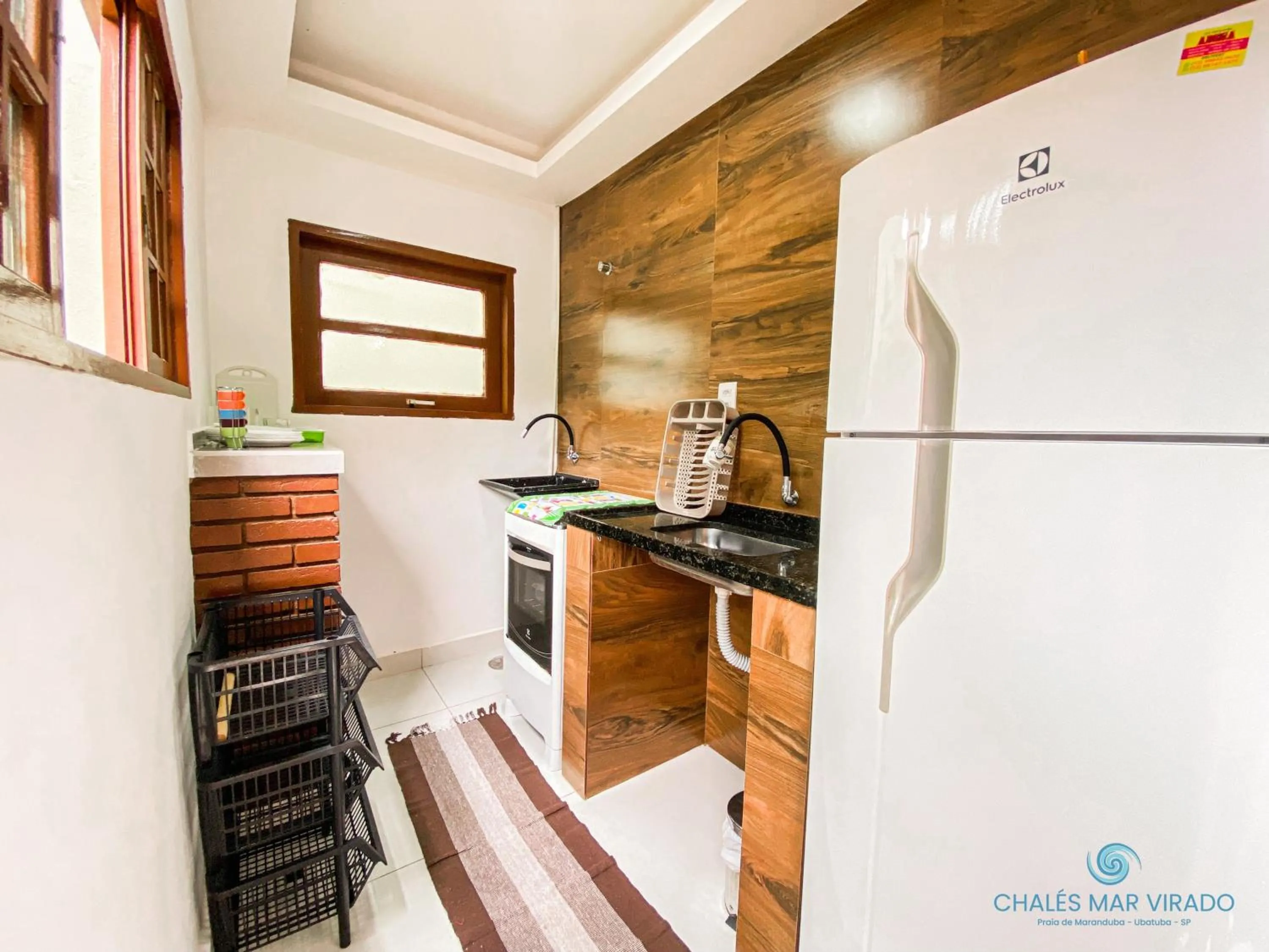 kitchen in Chalés Mar Virado