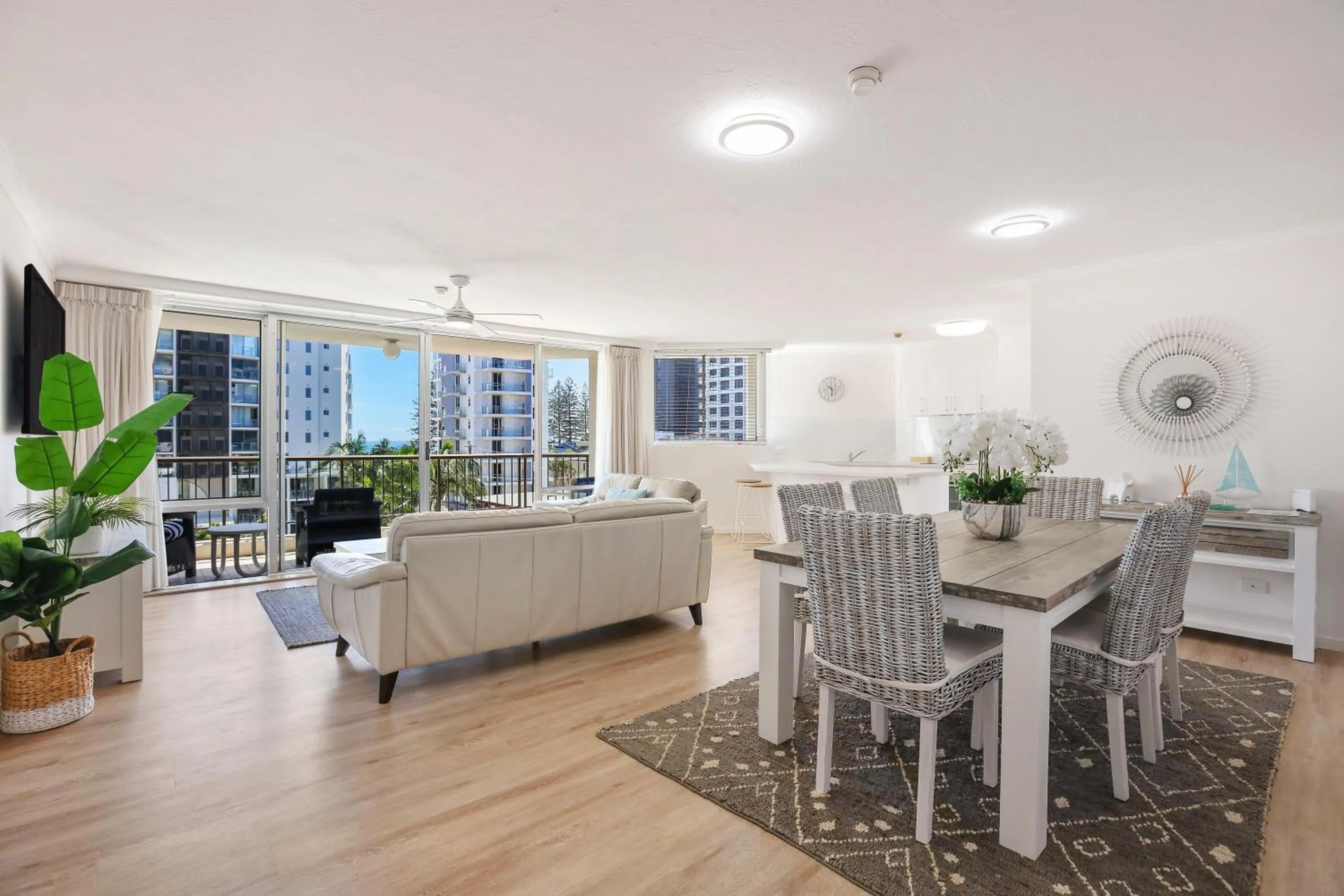 Living room in Rainbow Commodore Coolangatta