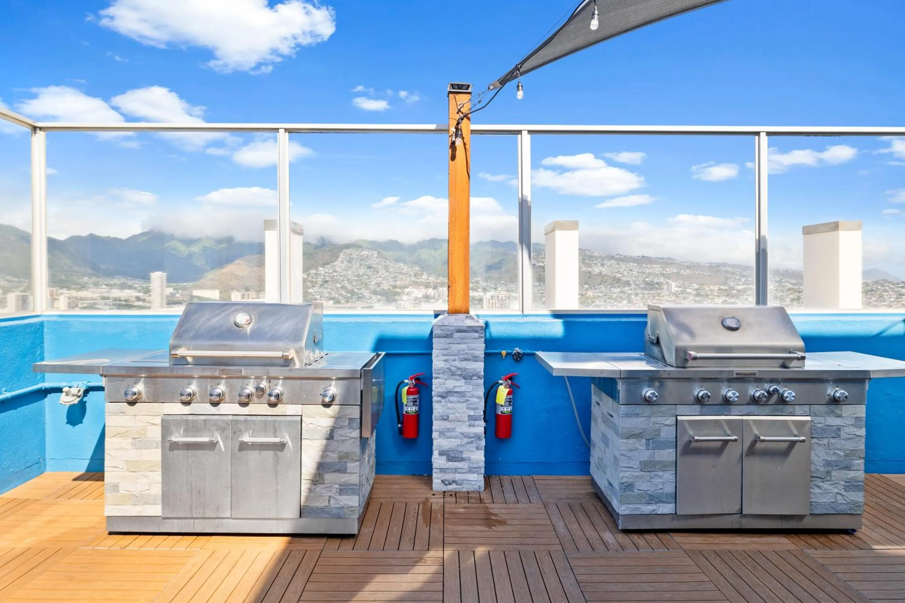 BBQ facilities in Ocean View Studio, Near Waikiki Beach