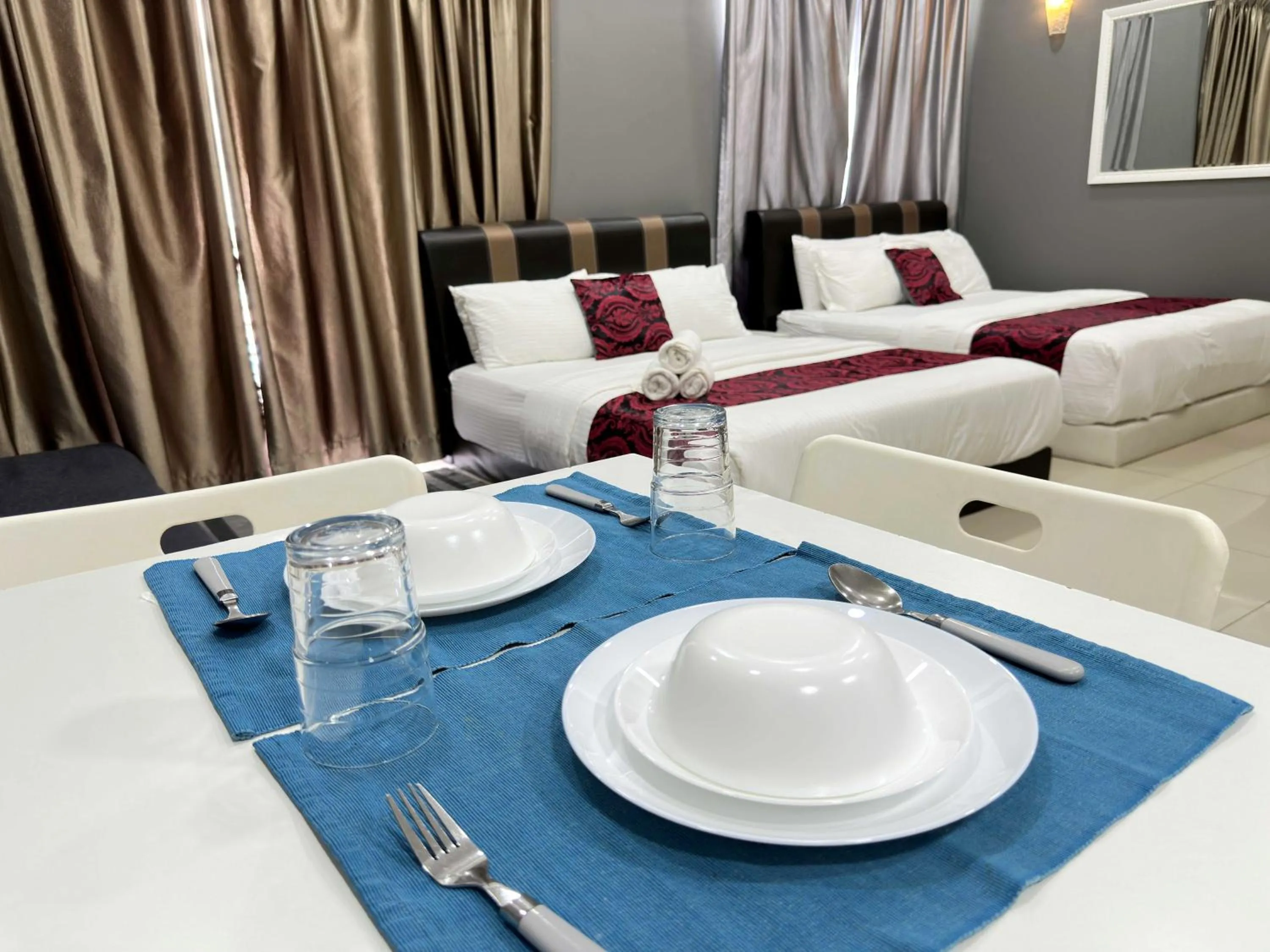 Bed in Cahaya Qaira Homestay @ D'Perdana Kota Bharu