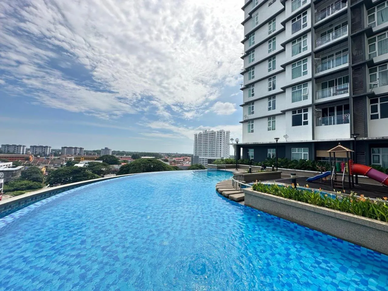 Pool view in Cahaya Qaira Homestay @ D'Perdana Kota Bharu