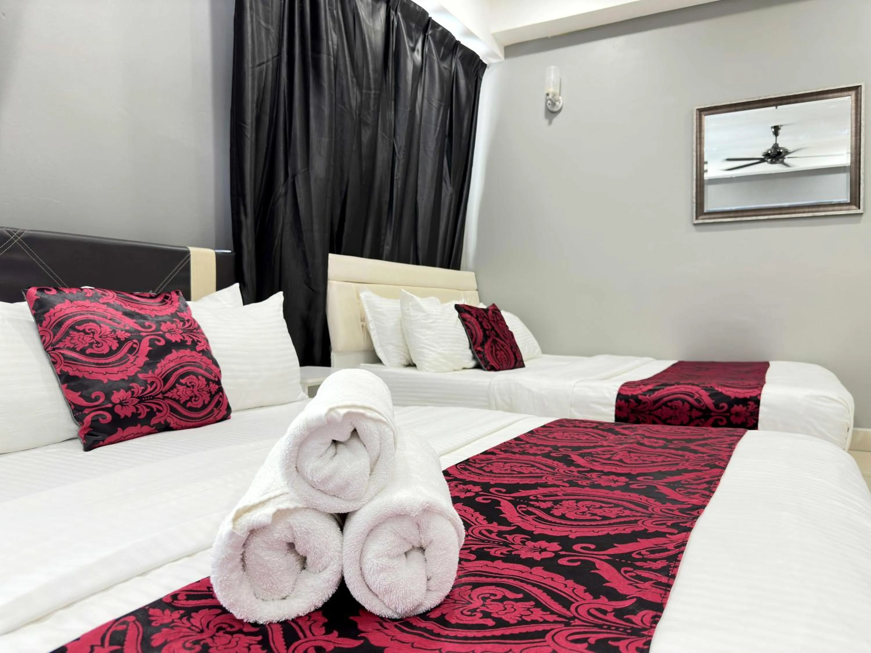 Bed in Cahaya Qaira Homestay @ D'Perdana Kota Bharu