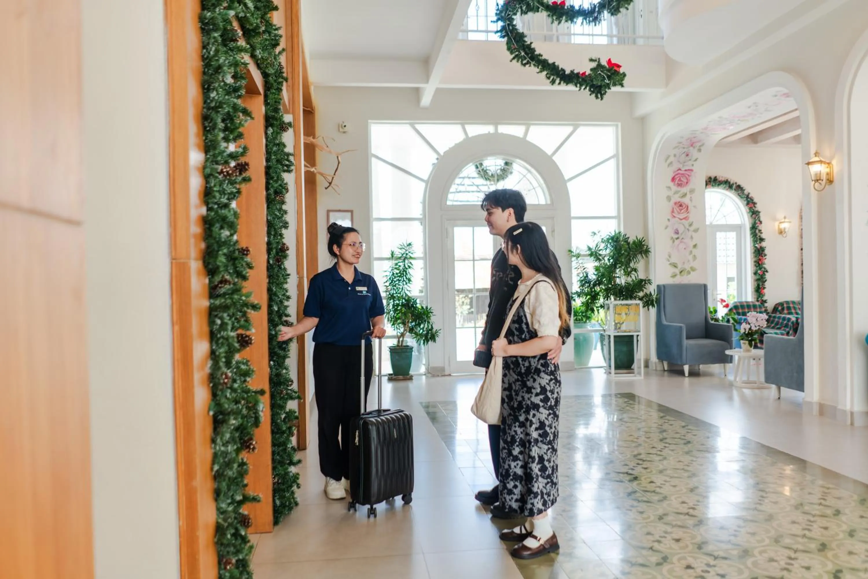 Lobby or reception in Dalat De Charme Village