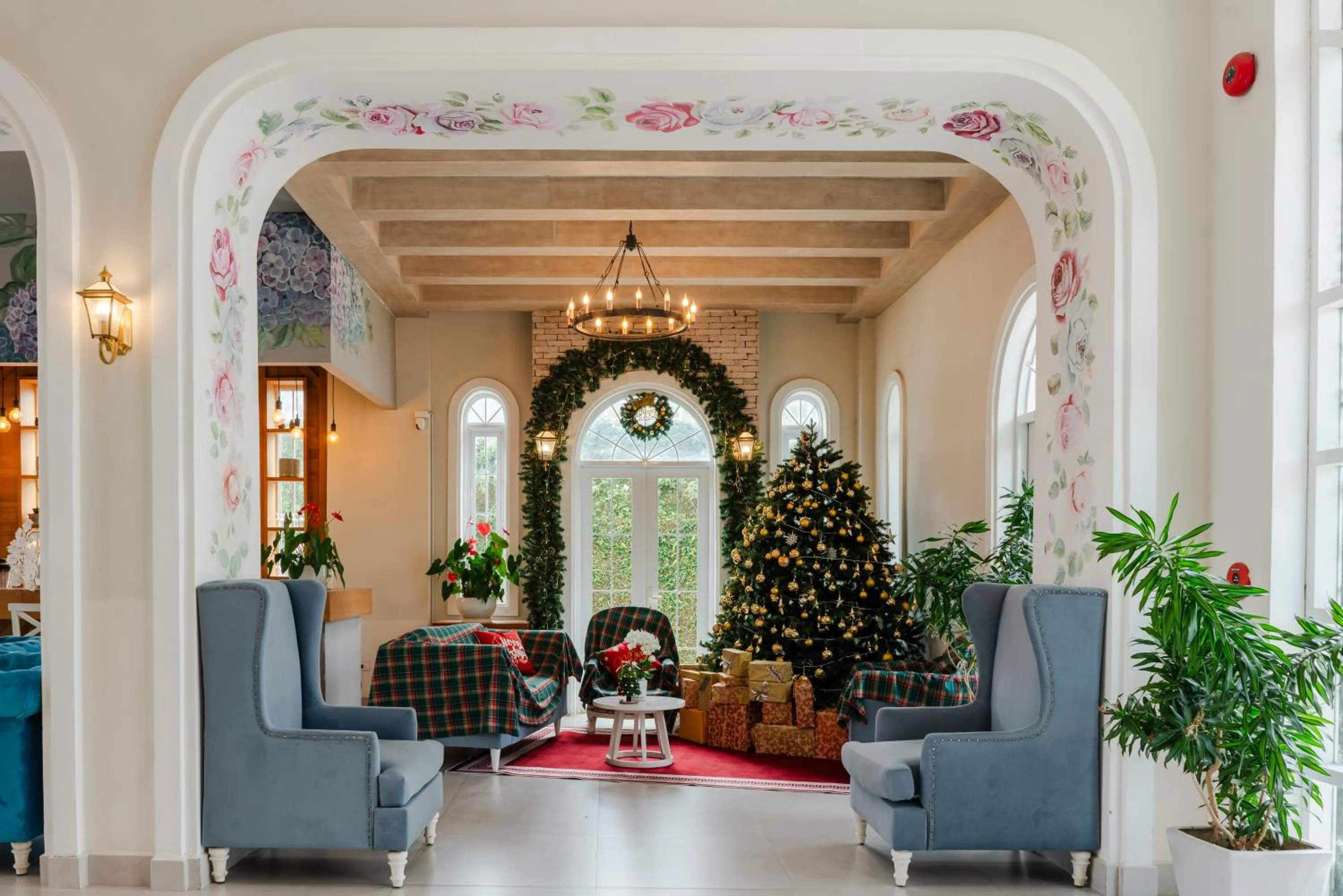 Lobby or reception in Dalat De Charme Village