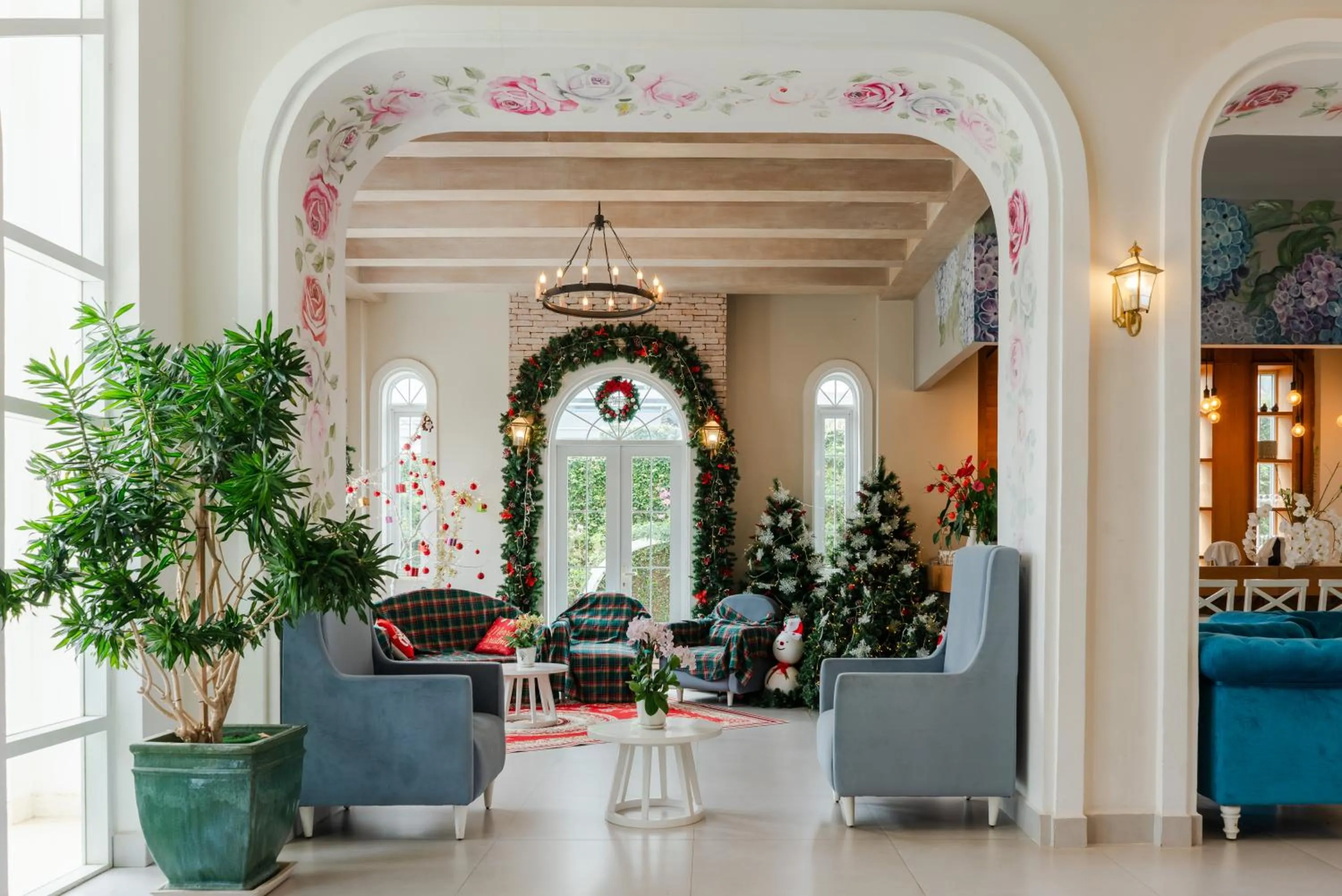 Lobby or reception in Dalat De Charme Village