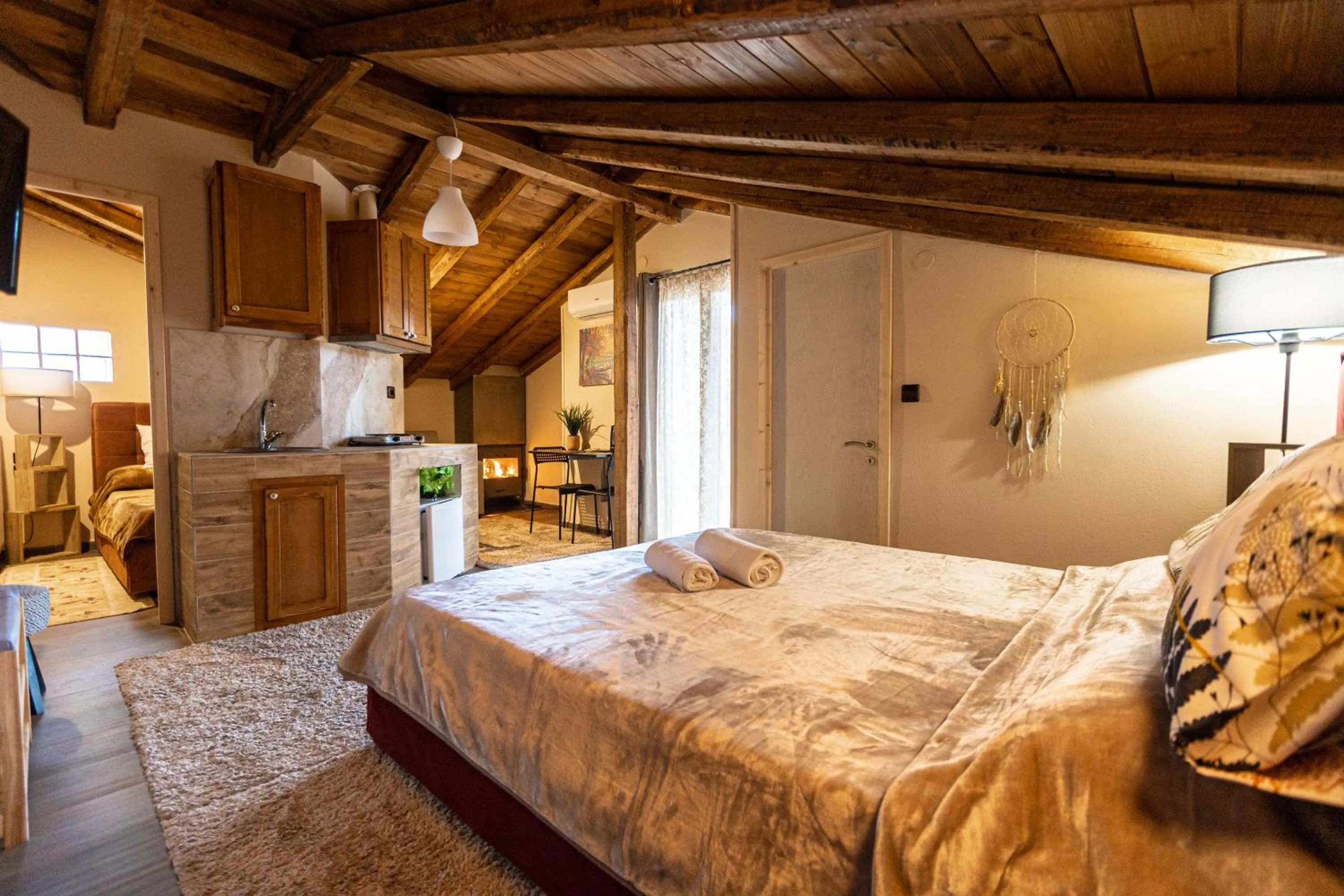 Bed in La Moara Boutique Hotel