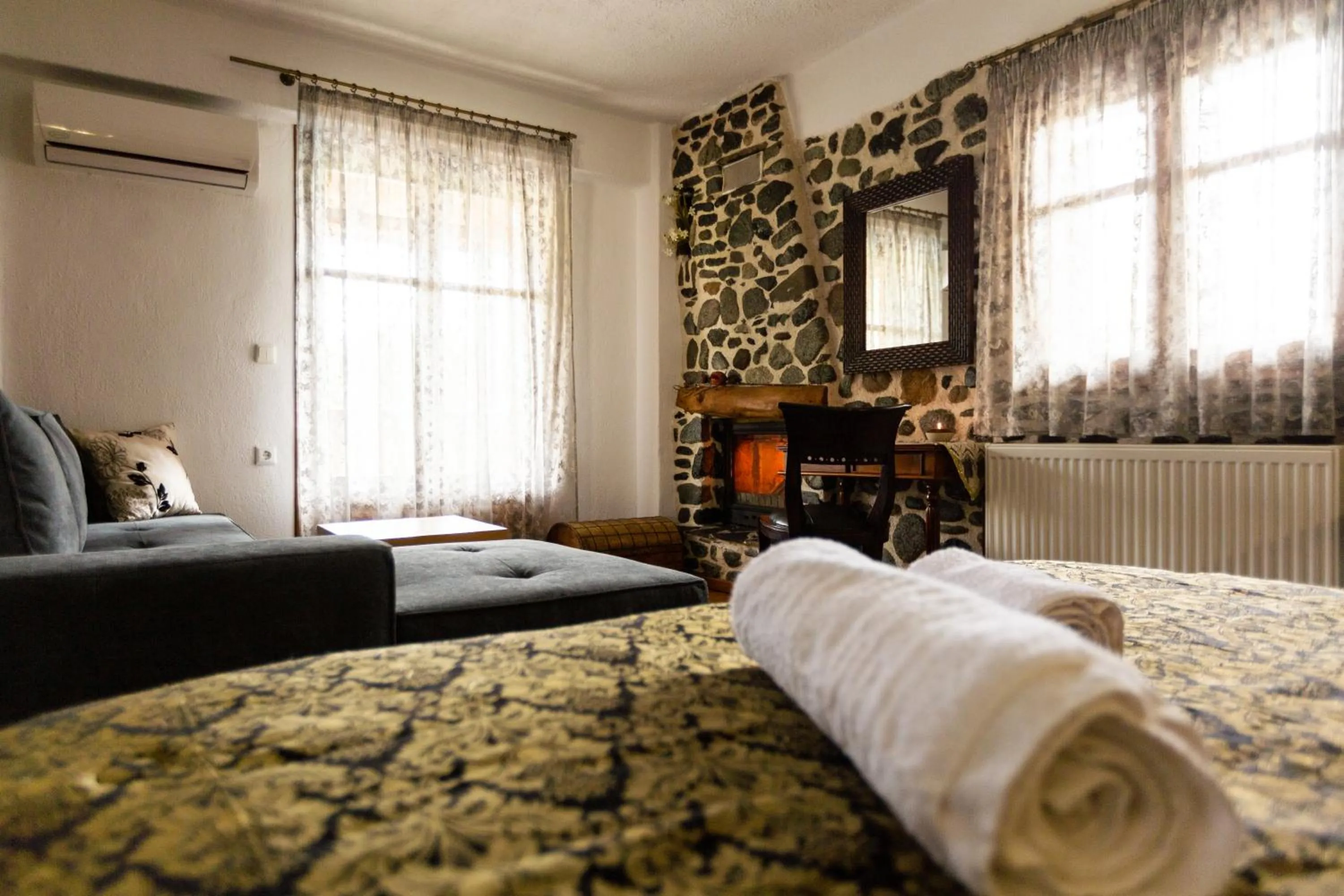 Bed in La Moara Boutique Hotel