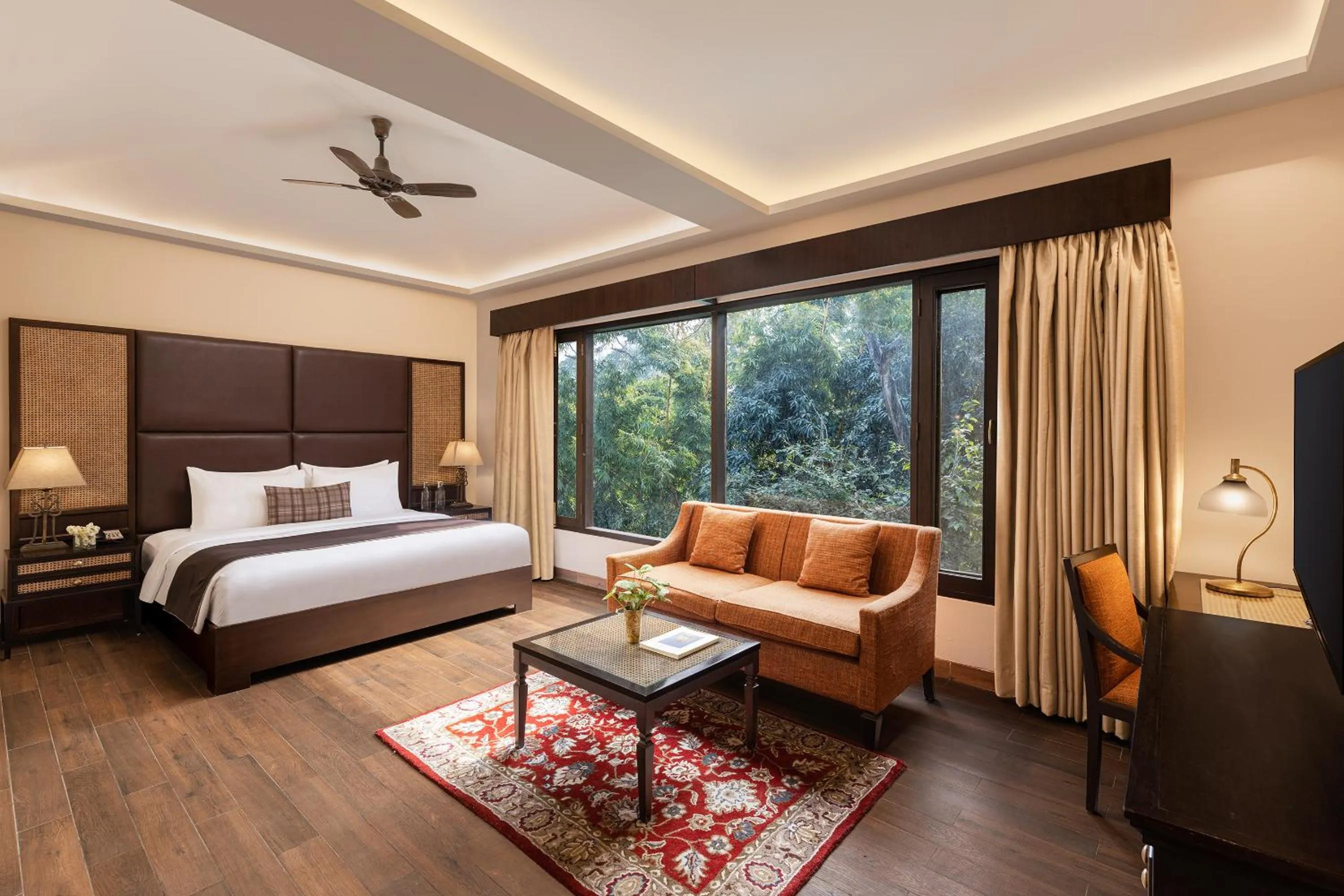 Bed in Taj Corbett Resort and Spa Uttarakhand