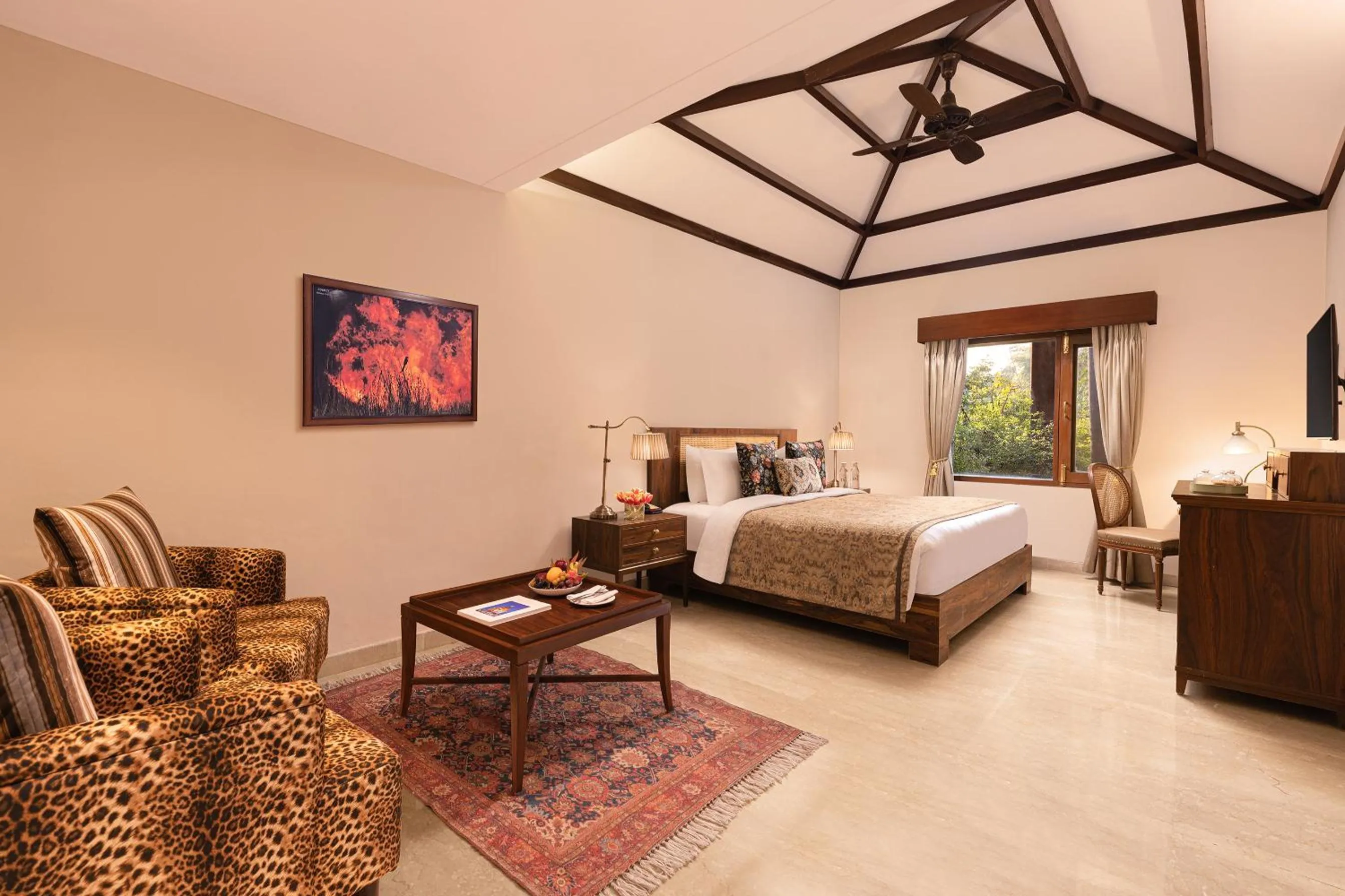 Bed in Taj Corbett Resort and Spa Uttarakhand