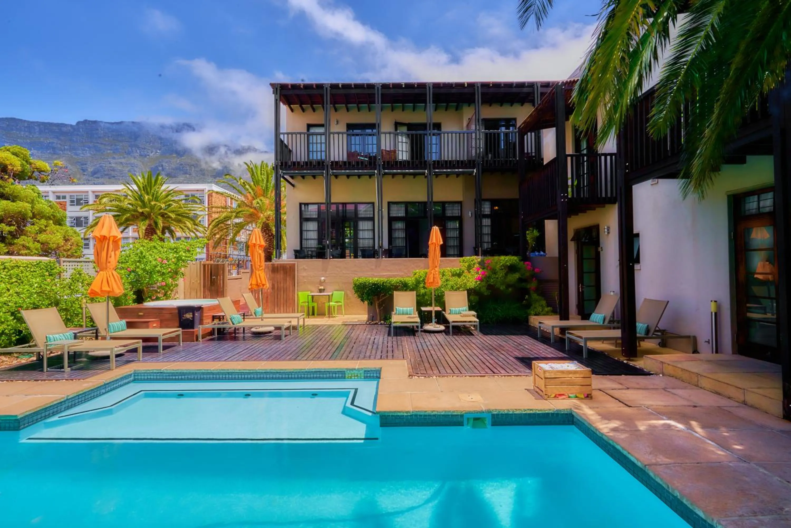 Pool view in Derwent House