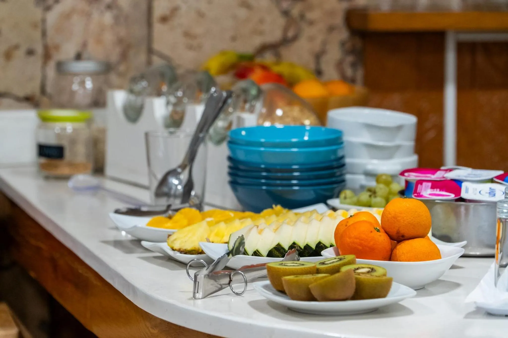 Buffet breakfast in Hostal Menurka