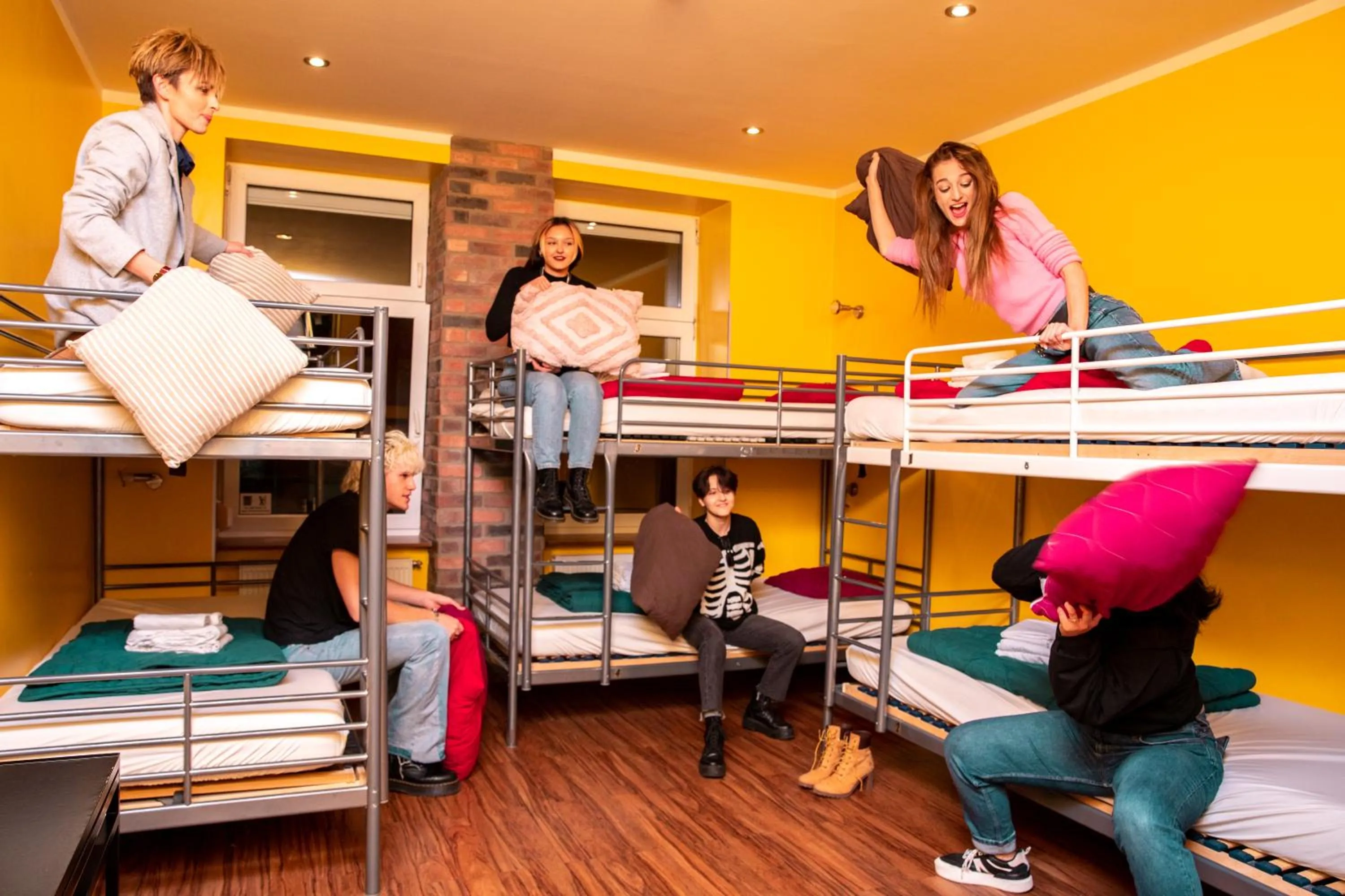 People, Bed in Do Step Inn Home - Hotel & Hostel