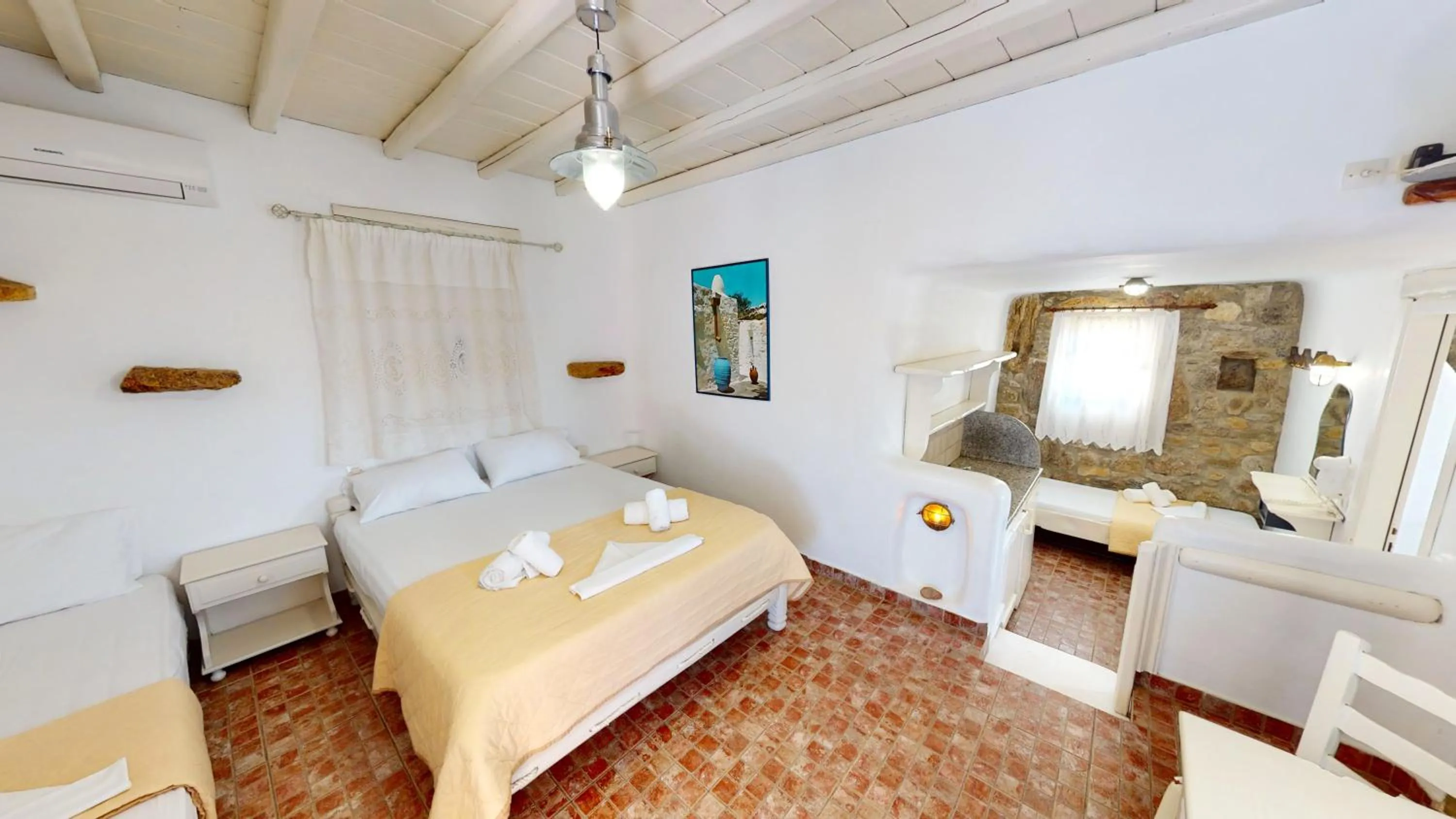 Bed in Alexandros Mykonos