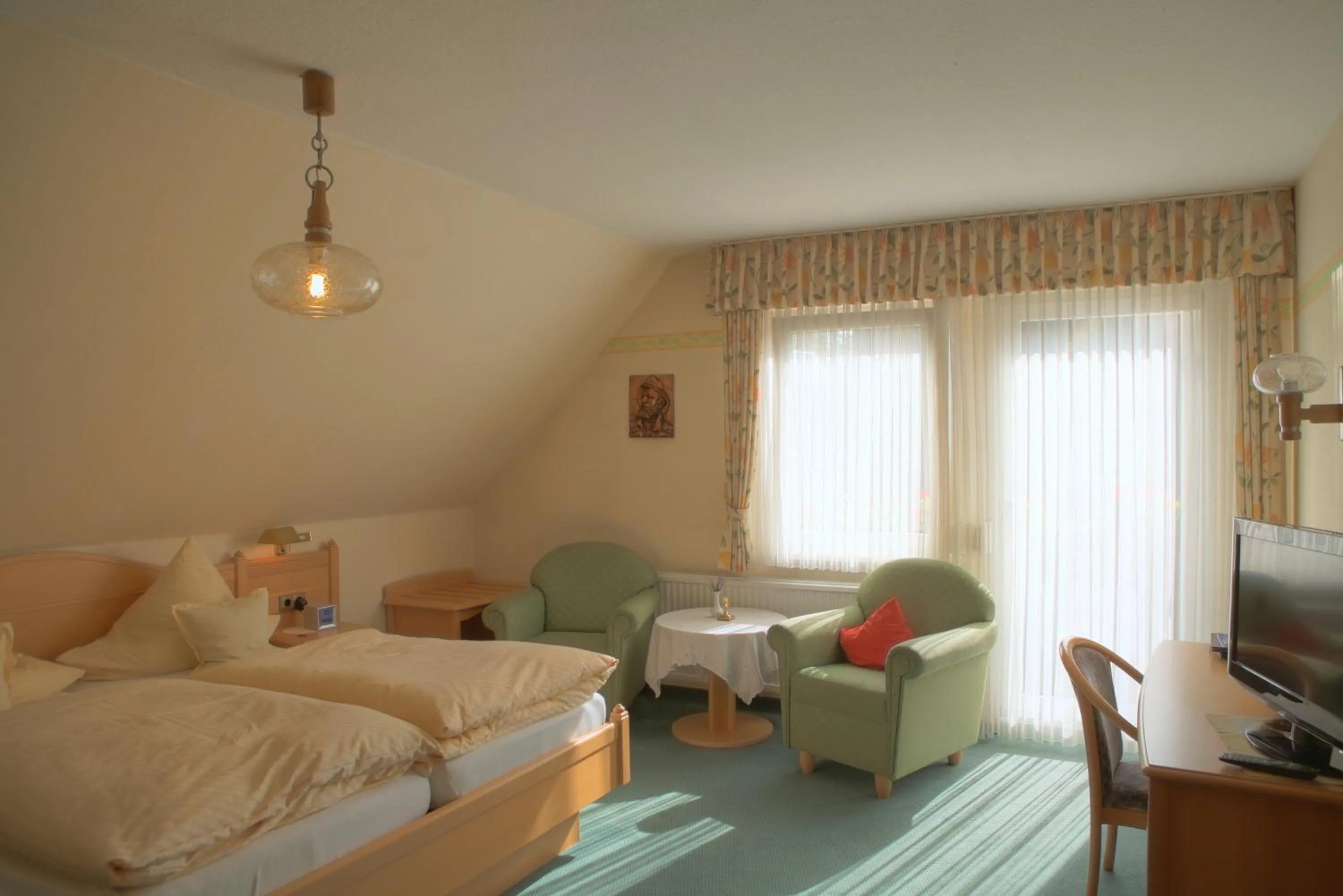 Bed in Pension Zueschener Bauernstuben