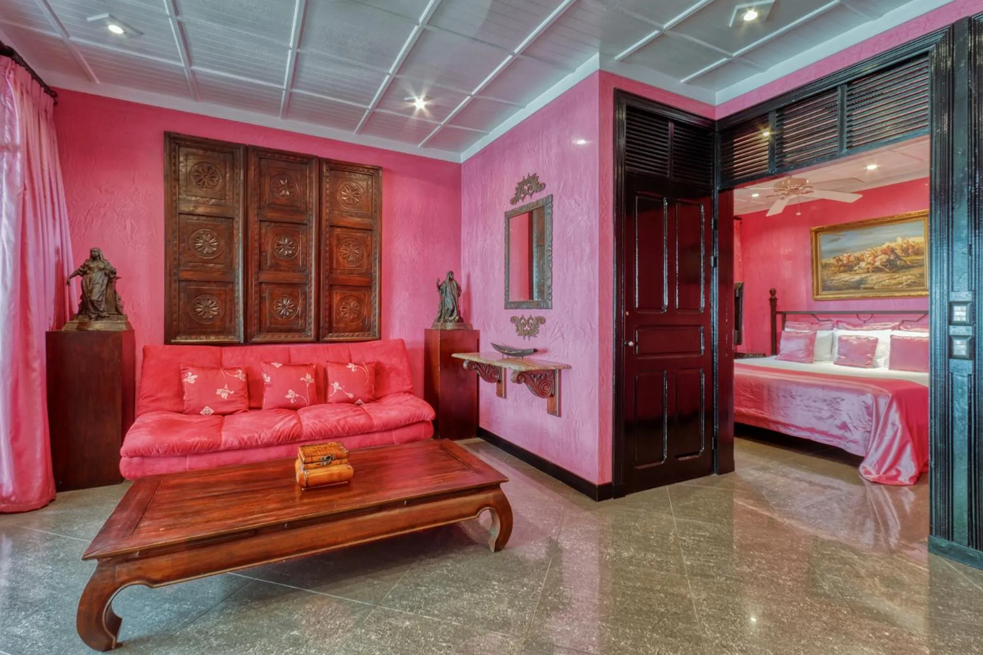 Dining area, Bed in Hotel Villa Caletas