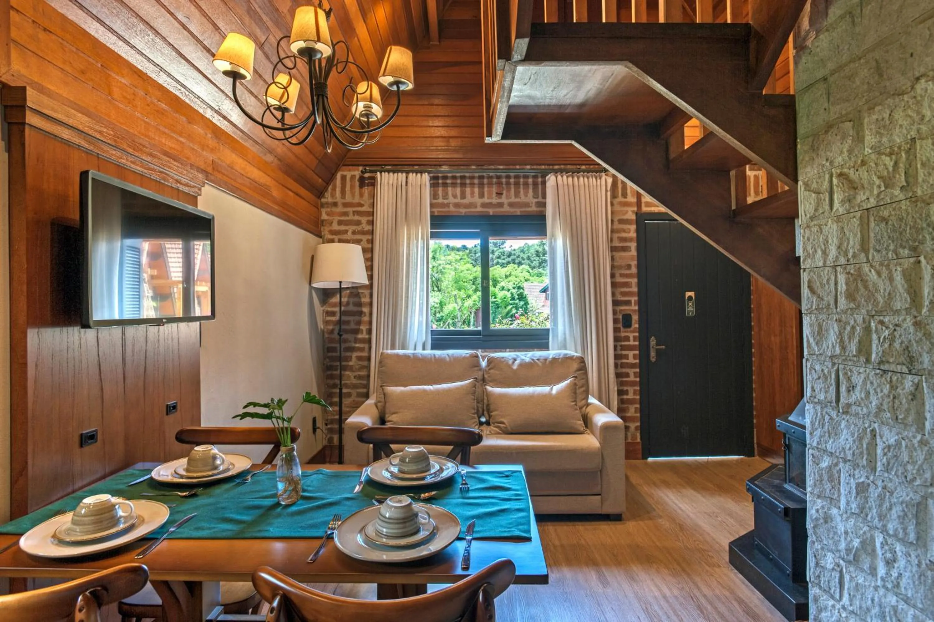 Living room in Hotel Fioreze Chalés