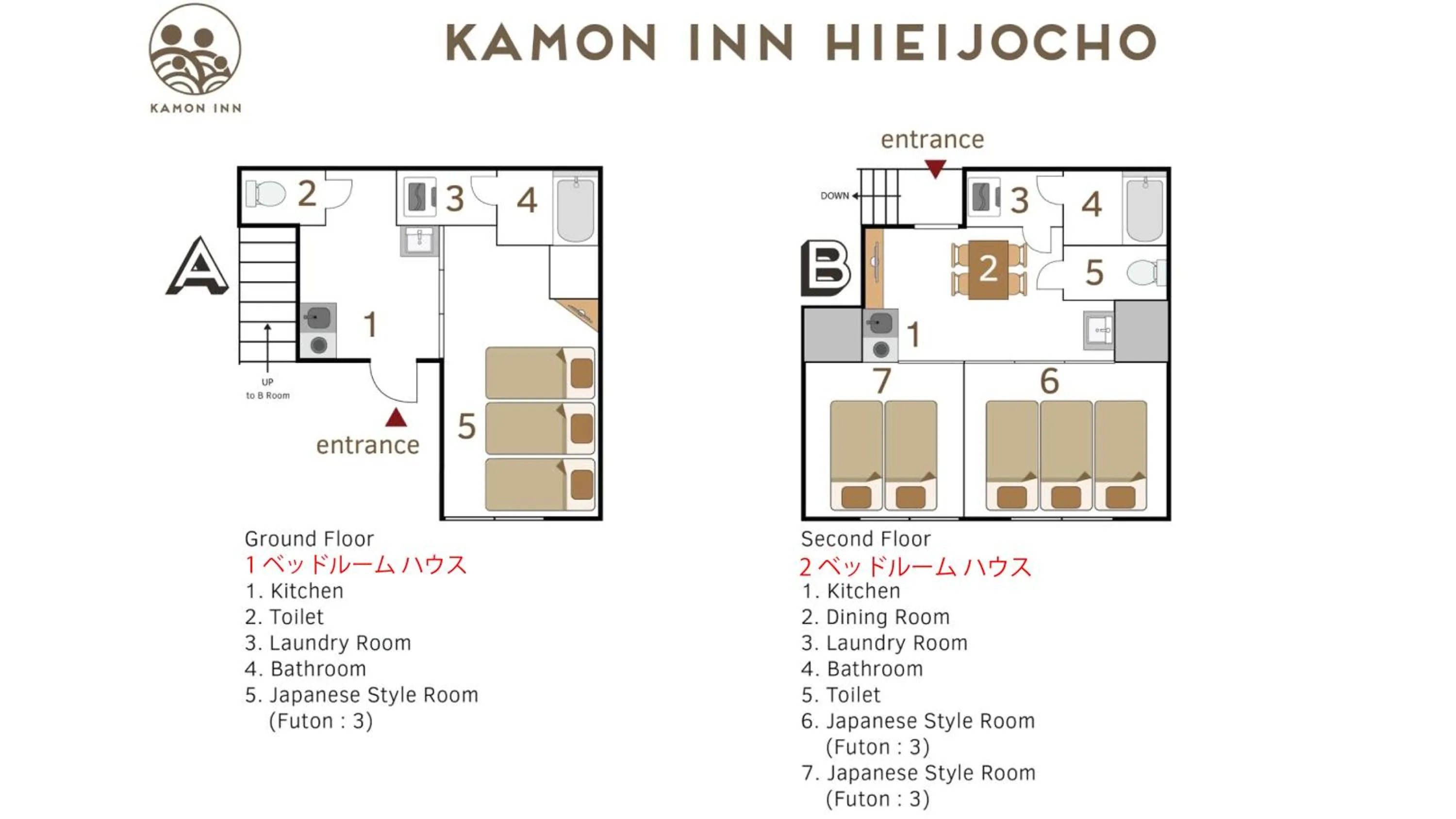 Floor plan in Kamon Inn Hieijocho