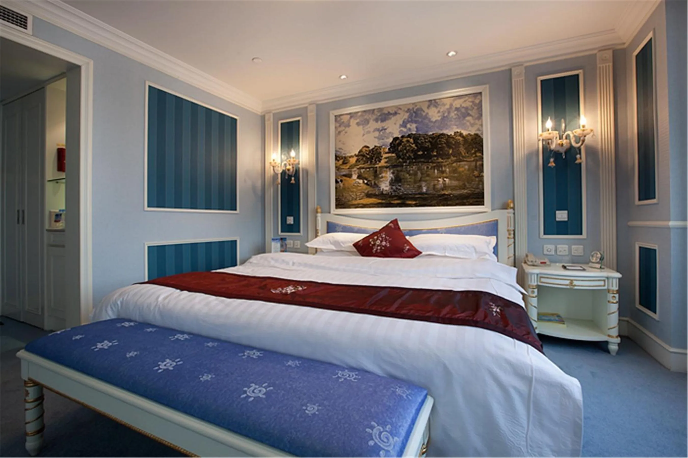 Bed in Golden Ocean Hotel Tianjin