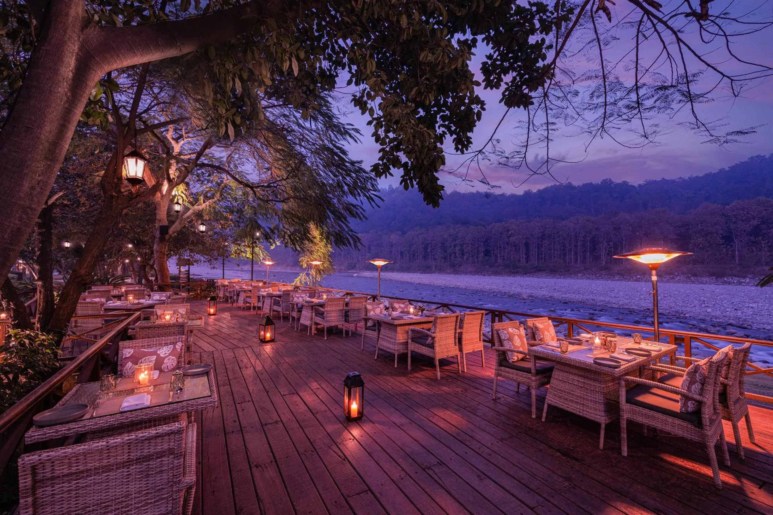 Restaurant/places to eat in The Riverview Retreat Corbett by Leisure Hotels