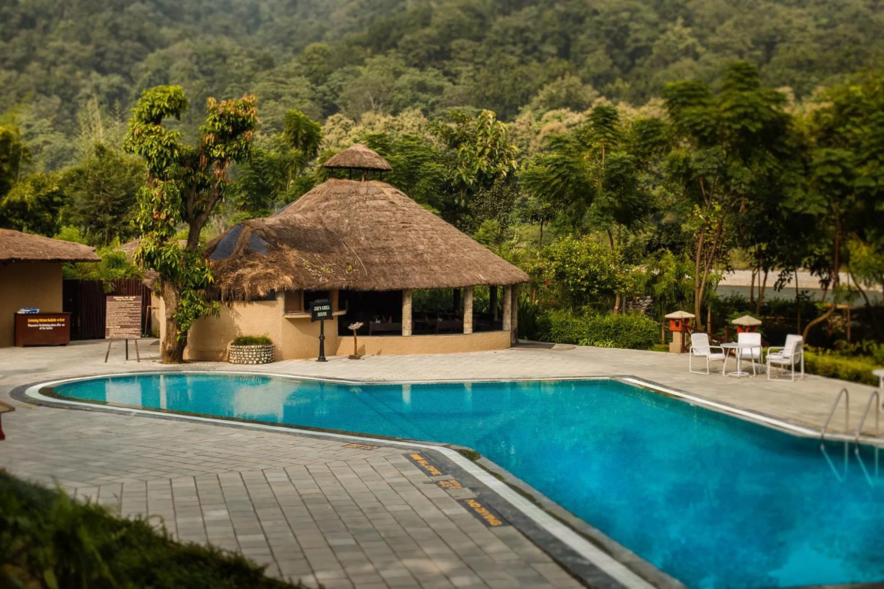 Swimming pool in The Riverview Retreat Corbett by Leisure Hotels