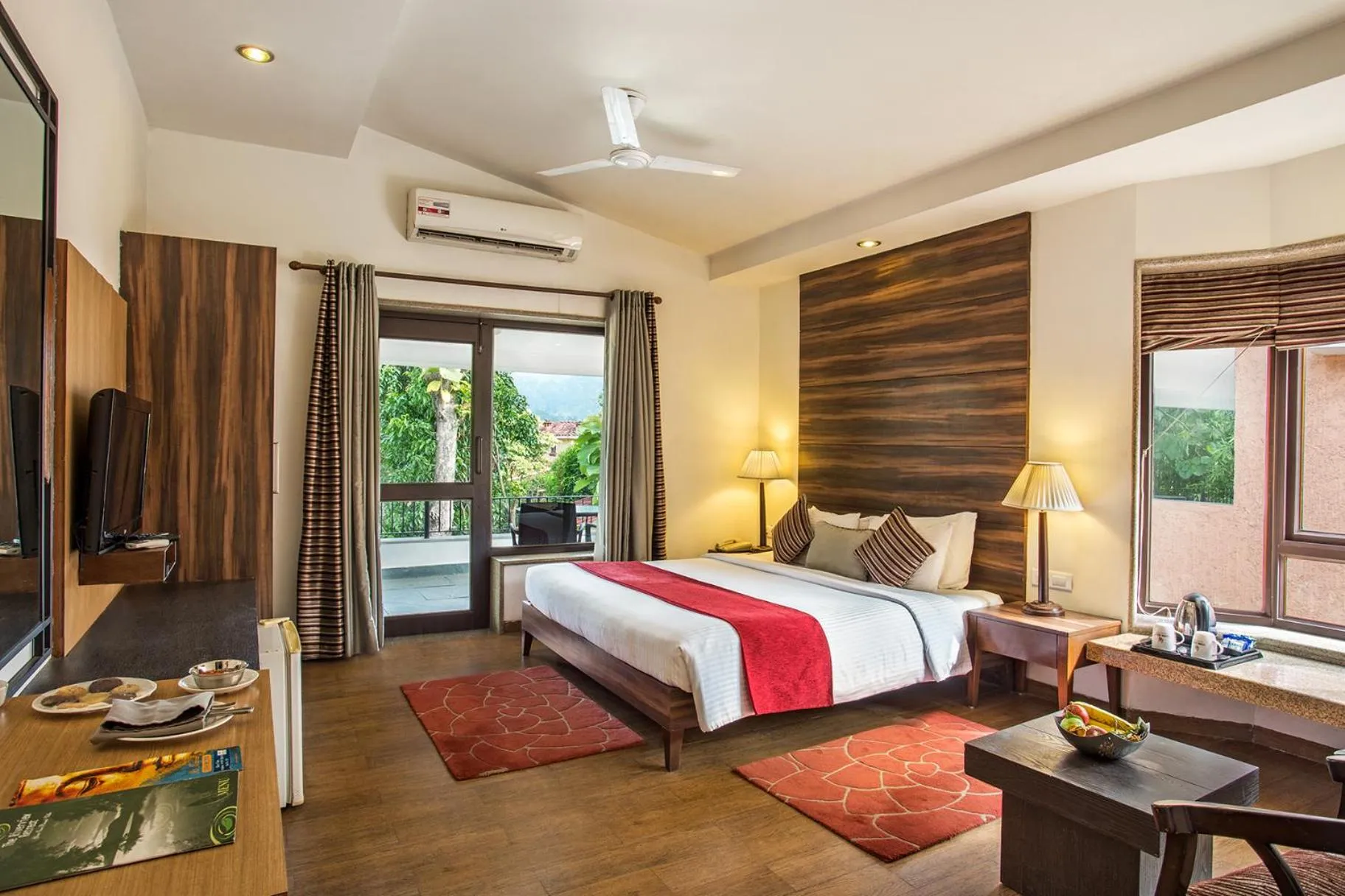 Bedroom, Bed in The Riverview Retreat Corbett by Leisure Hotels