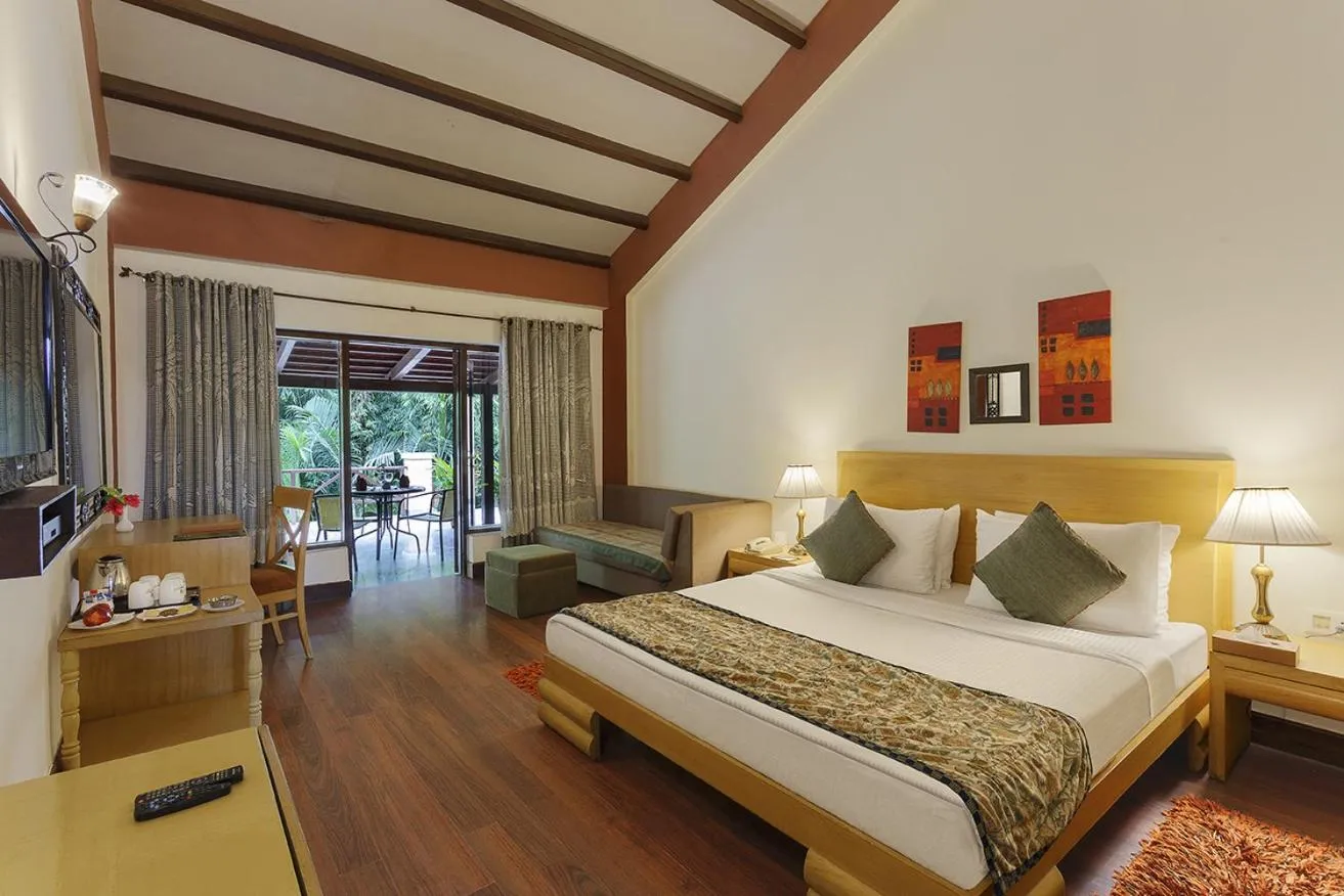 Seating area, Bed in The Riverview Retreat Corbett by Leisure Hotels