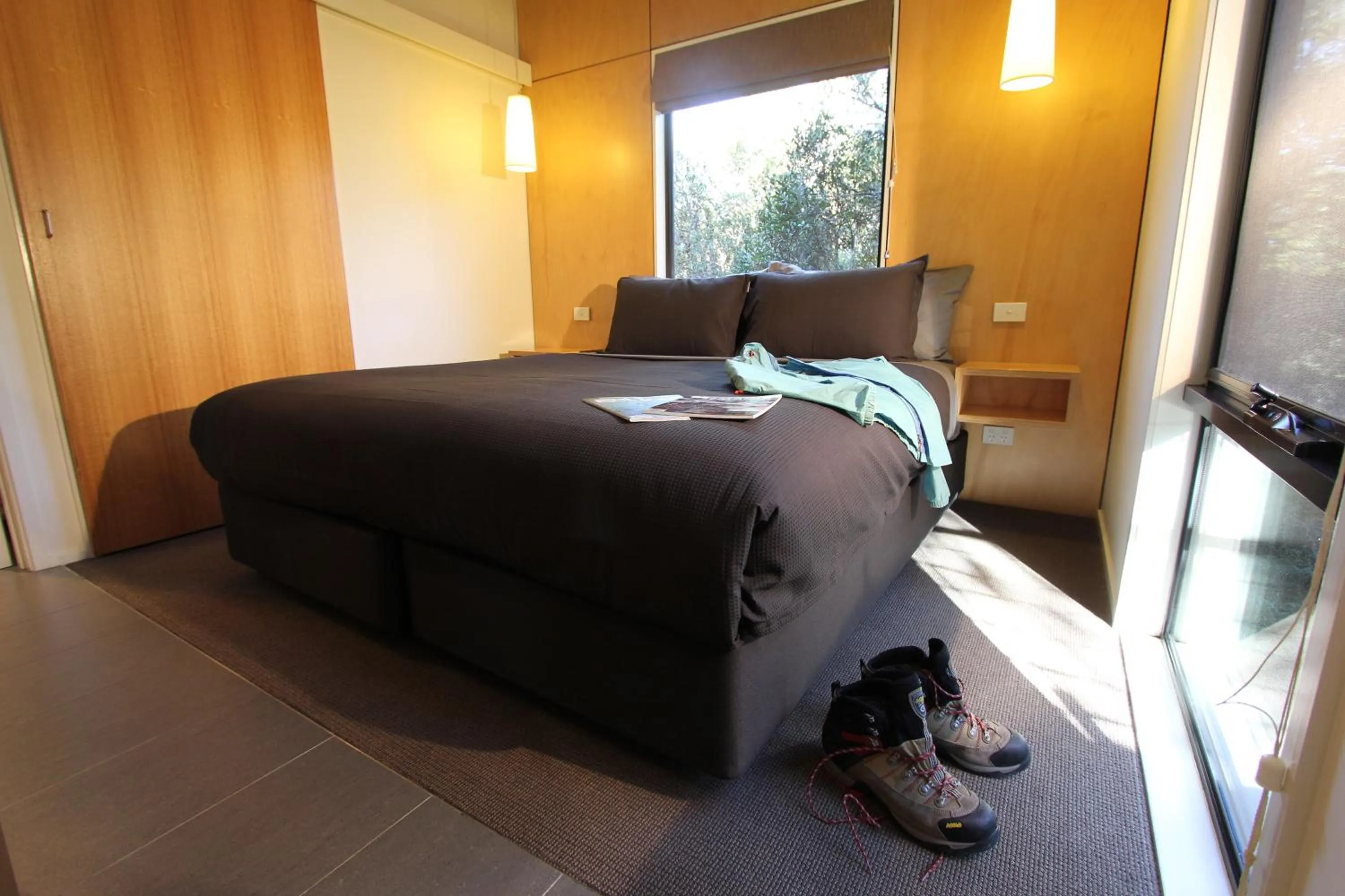 Bed in Cradle Mountain Wilderness Village