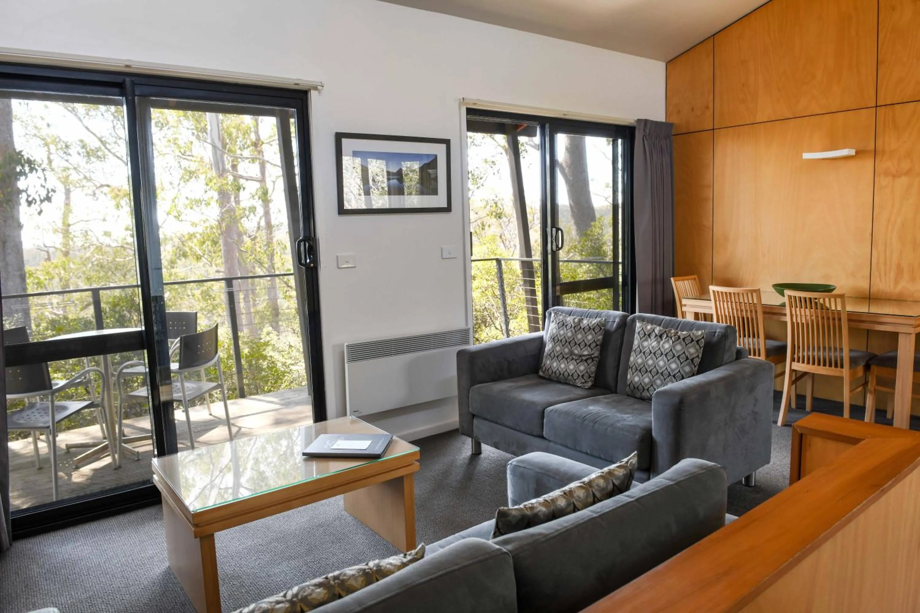 Living room in Cradle Mountain Wilderness Village