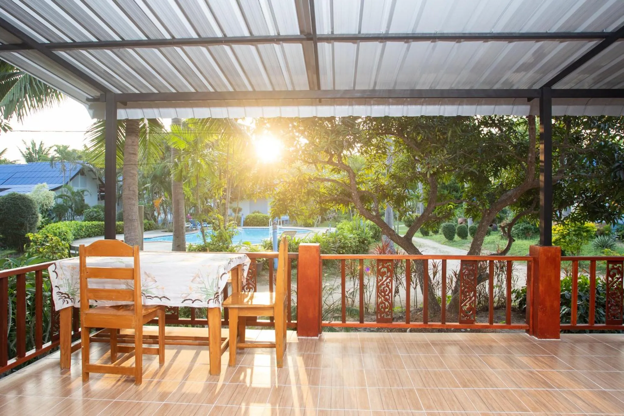 Patio in Rung Arun Resort