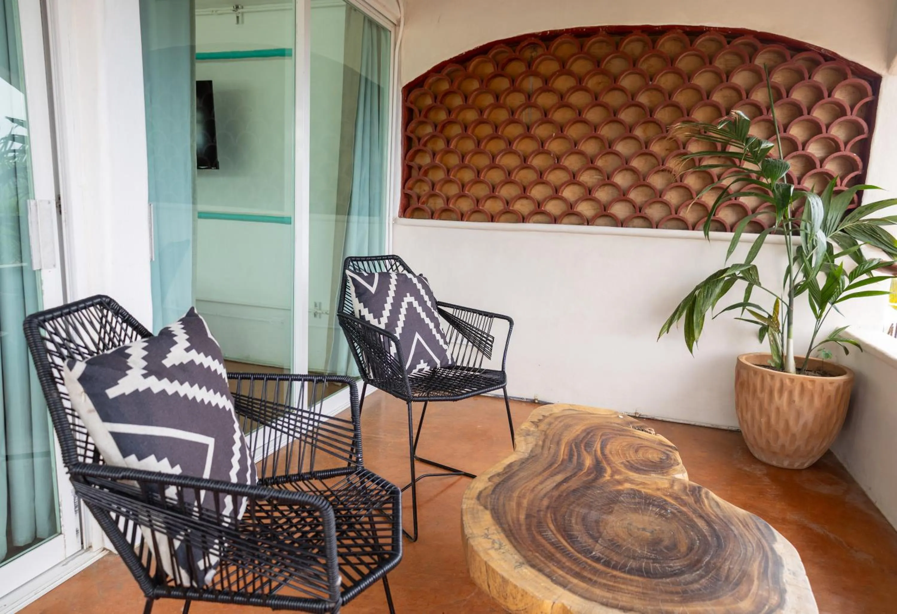 Living room in Sayulita Central Hotel