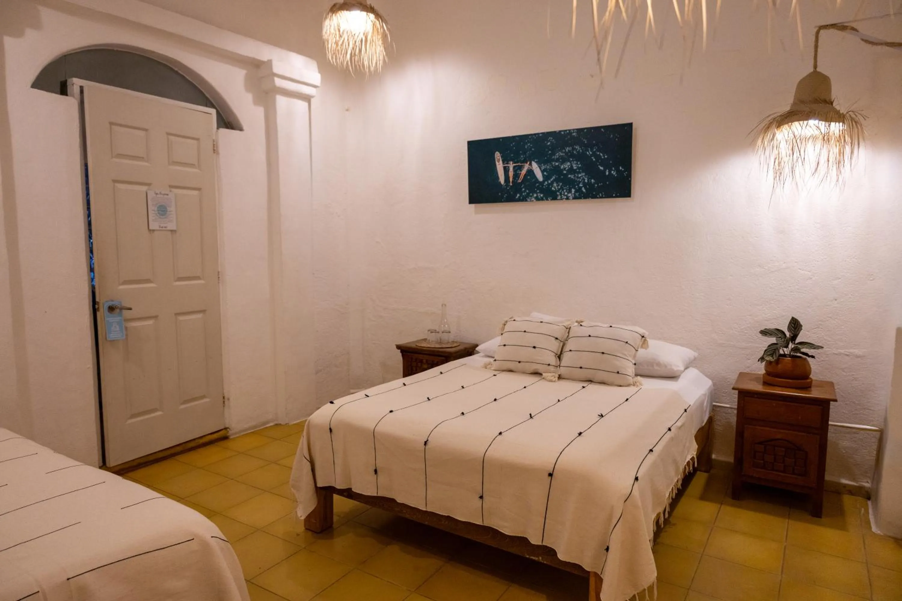 Bed in Sayulita Central Hotel