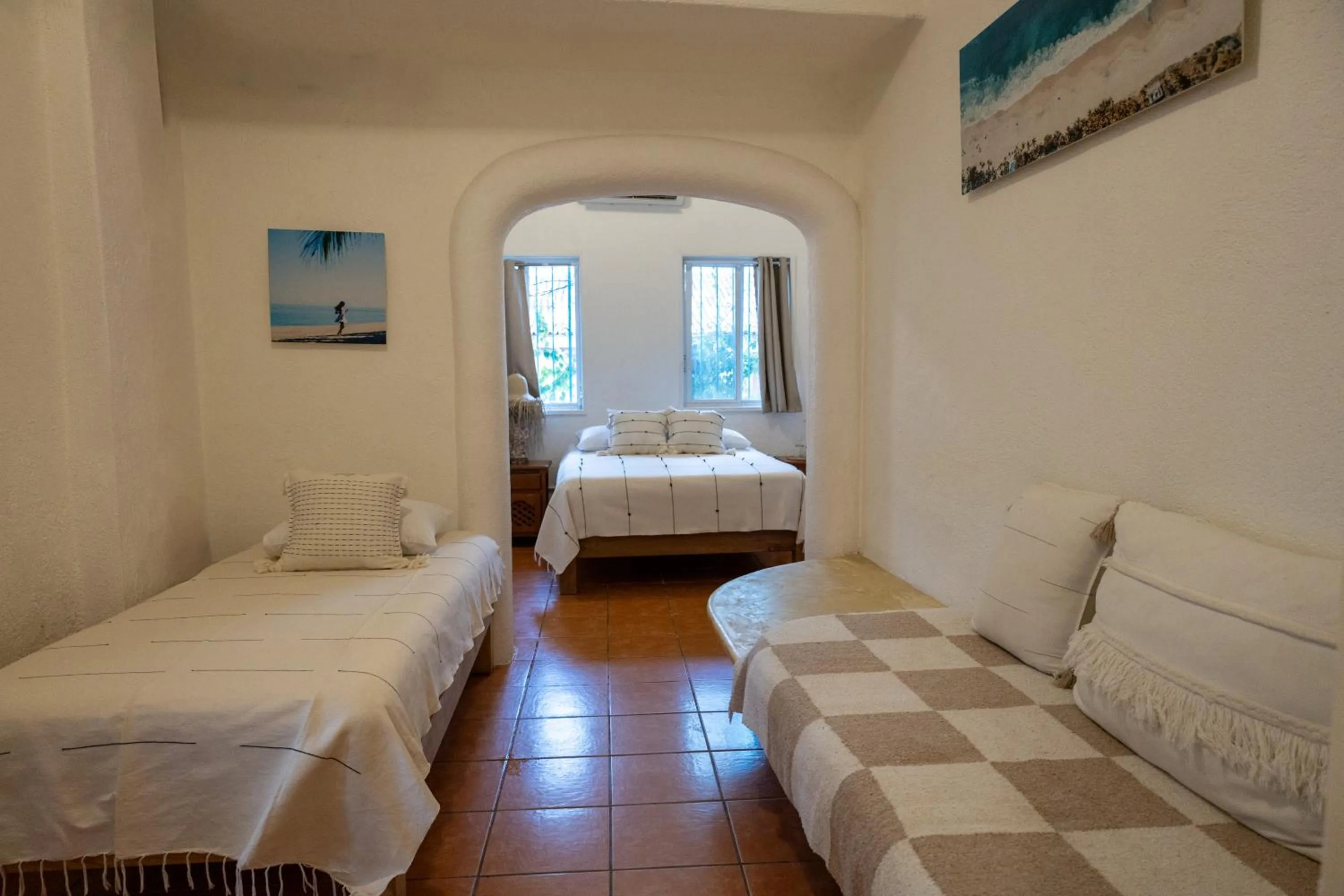 Bed in Sayulita Central Hotel