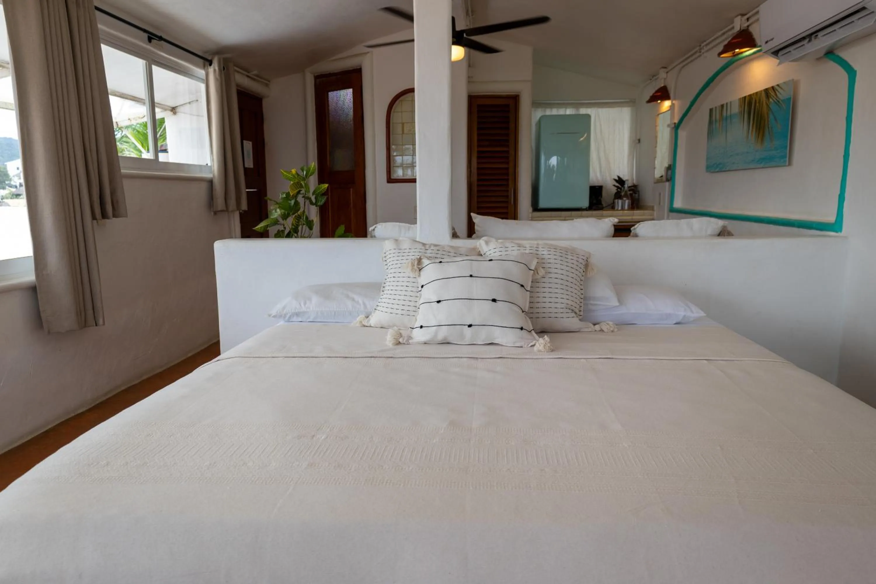 Bed in Sayulita Central Hotel