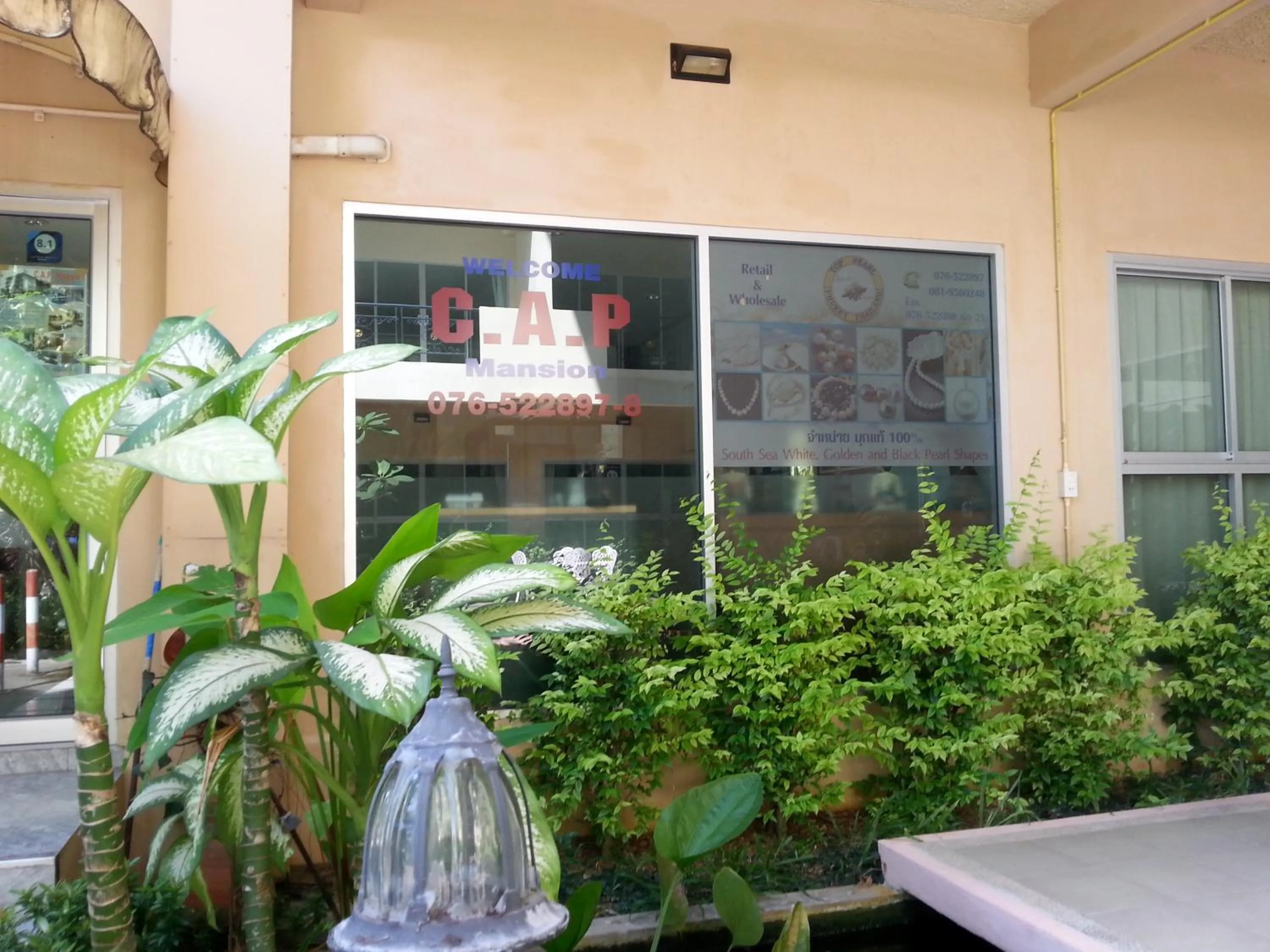 Facade/entrance in C.A.P Mansion