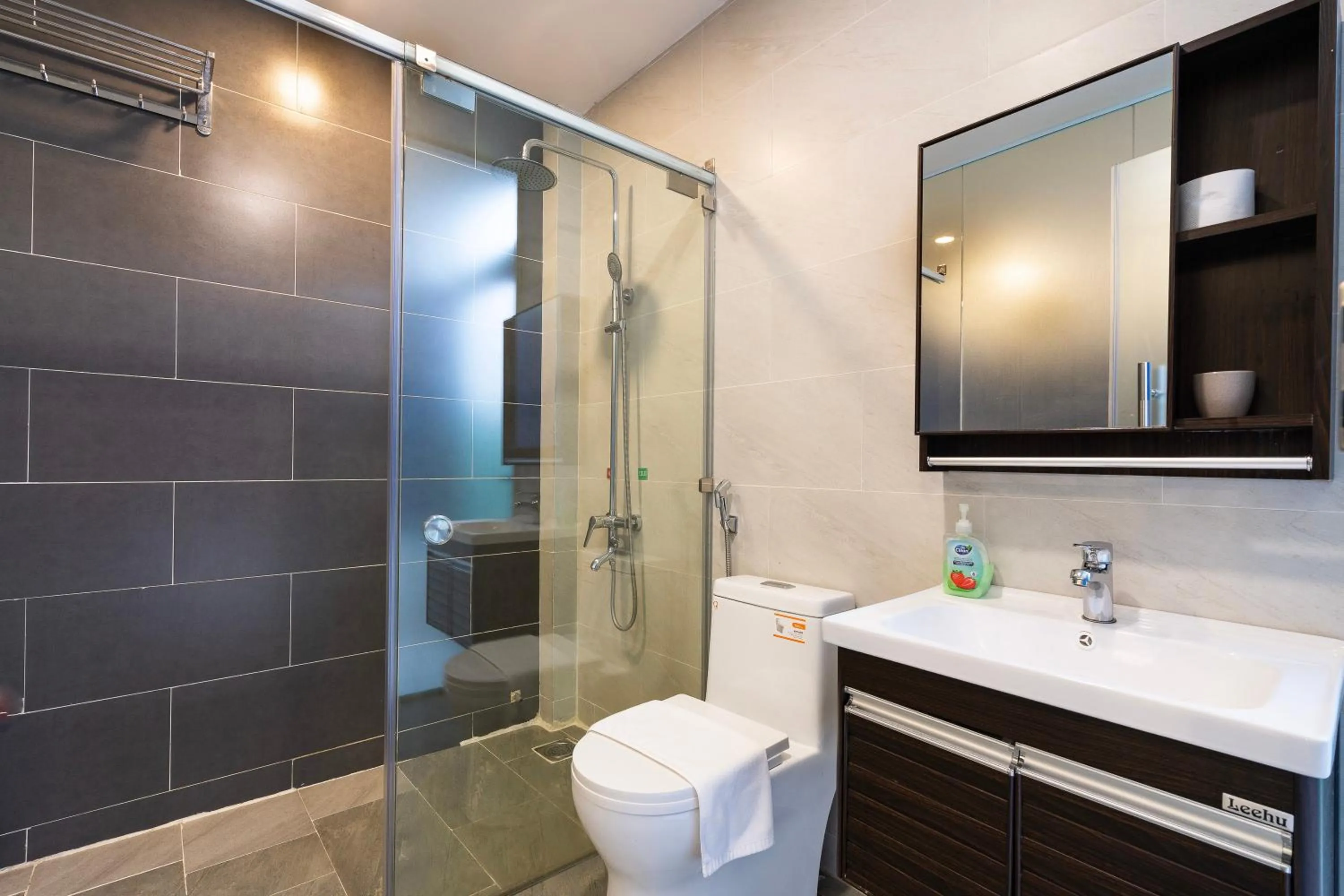 Toilet in Gemini Saigon CENTER - New & Quiet near Bui Vien Walking Street