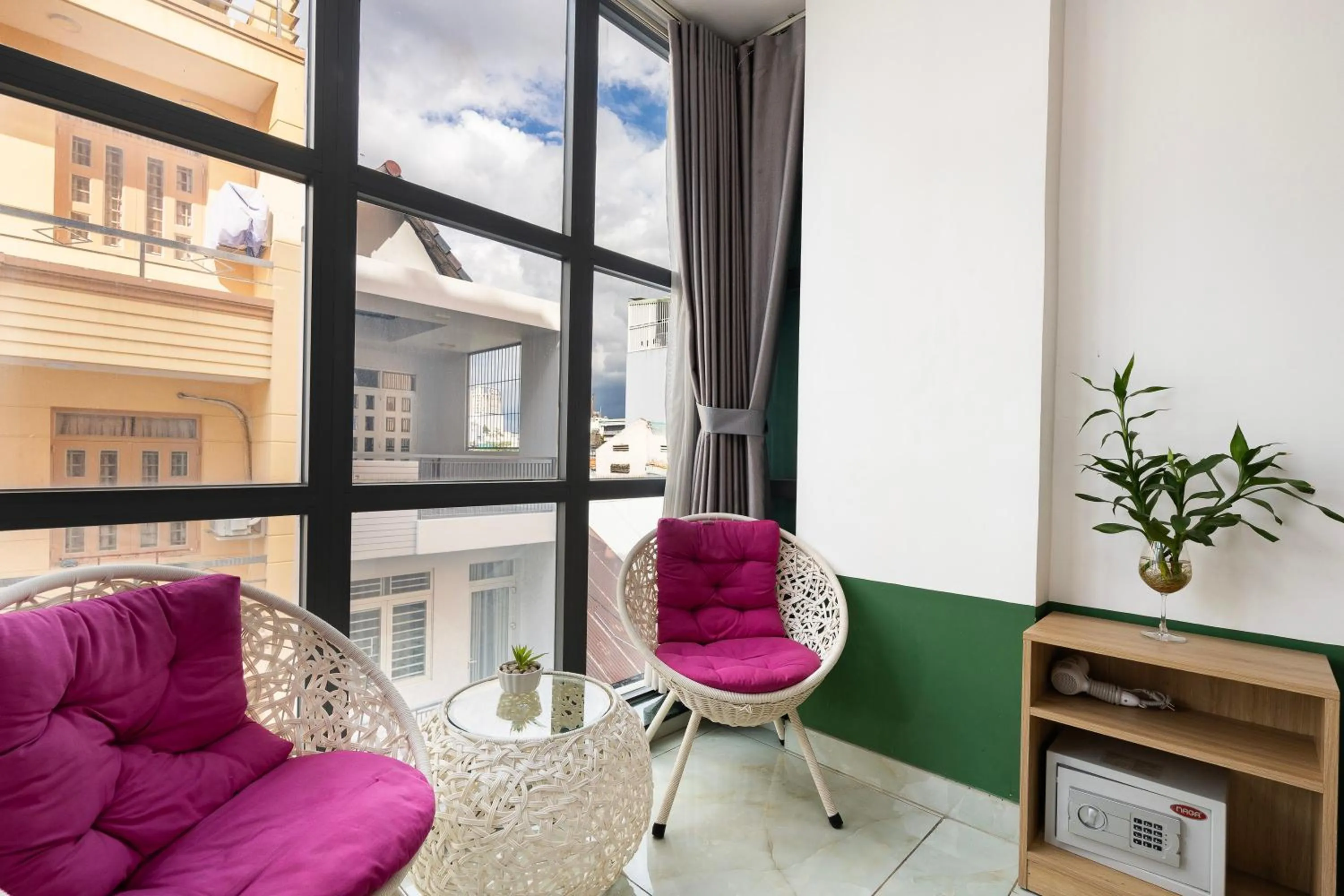 Seating area in Gemini Saigon CENTER - New & Quiet near Bui Vien Walking Street