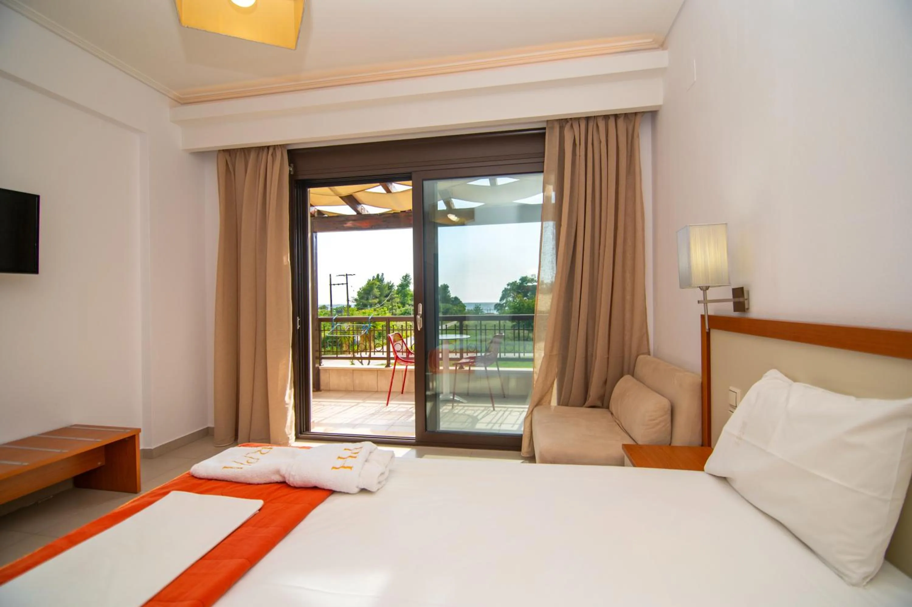 Bed in Riviera Perdika Hotel