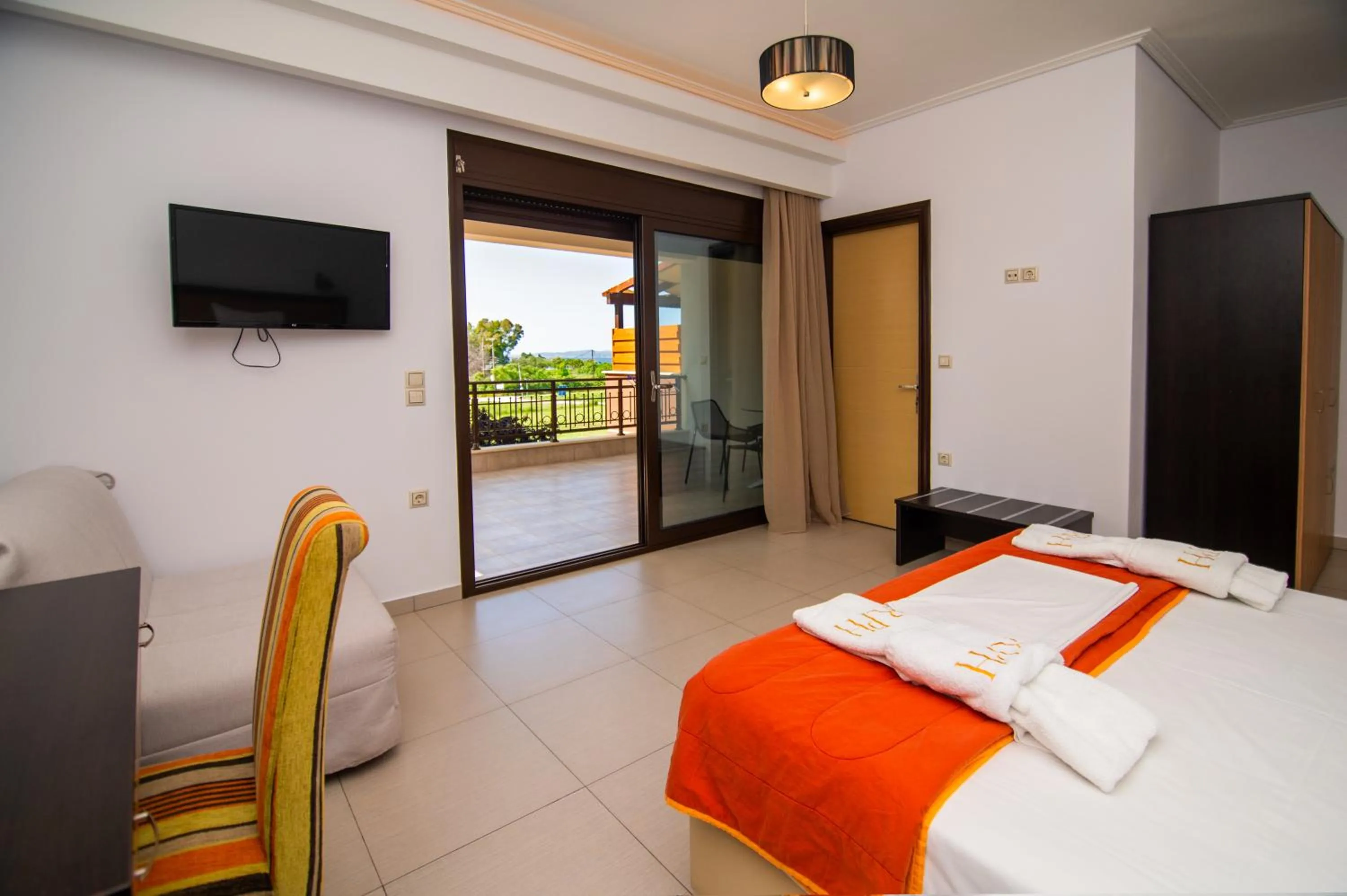 Bed in Riviera Perdika Hotel