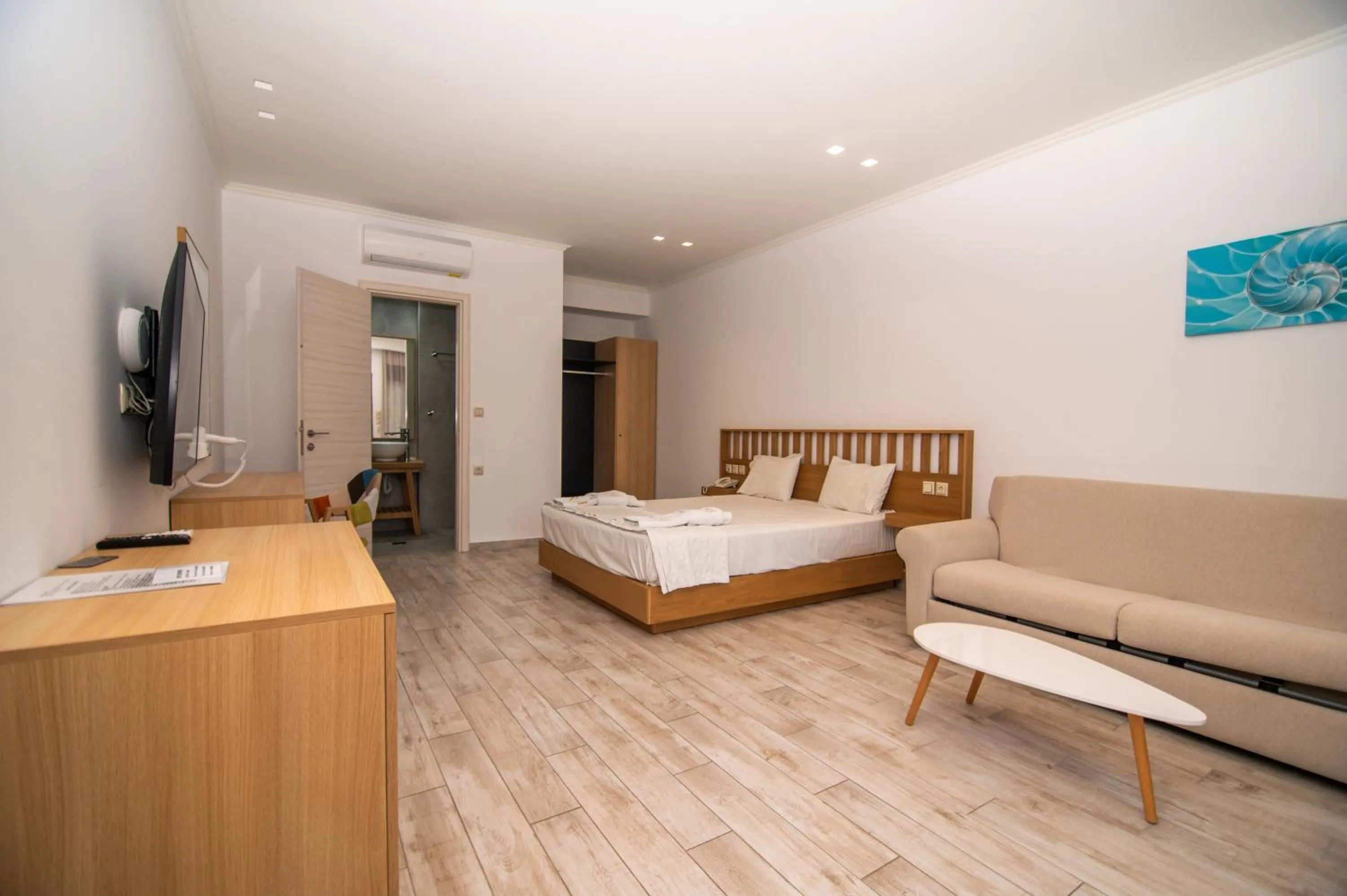 Bed in Riviera Perdika Hotel