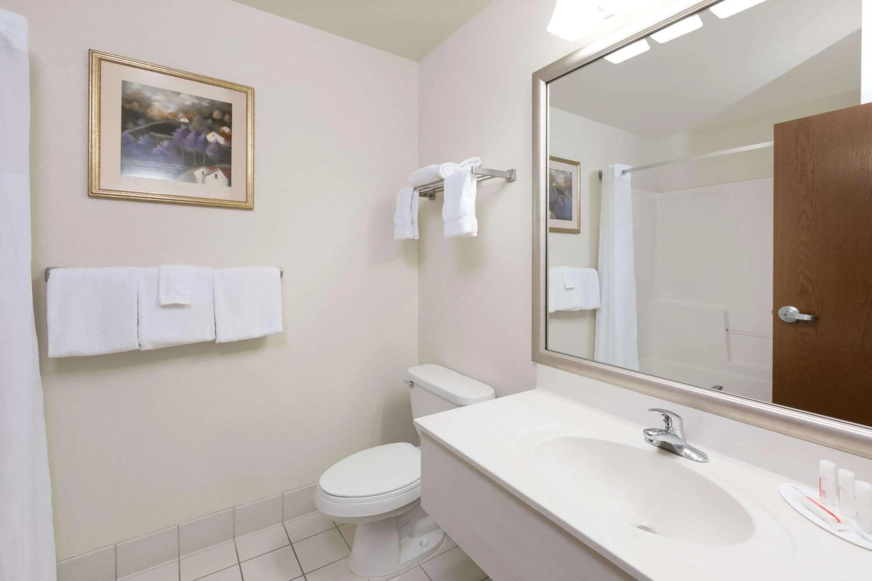 Bathroom in Baymont by Wyndham Des Moines Airport