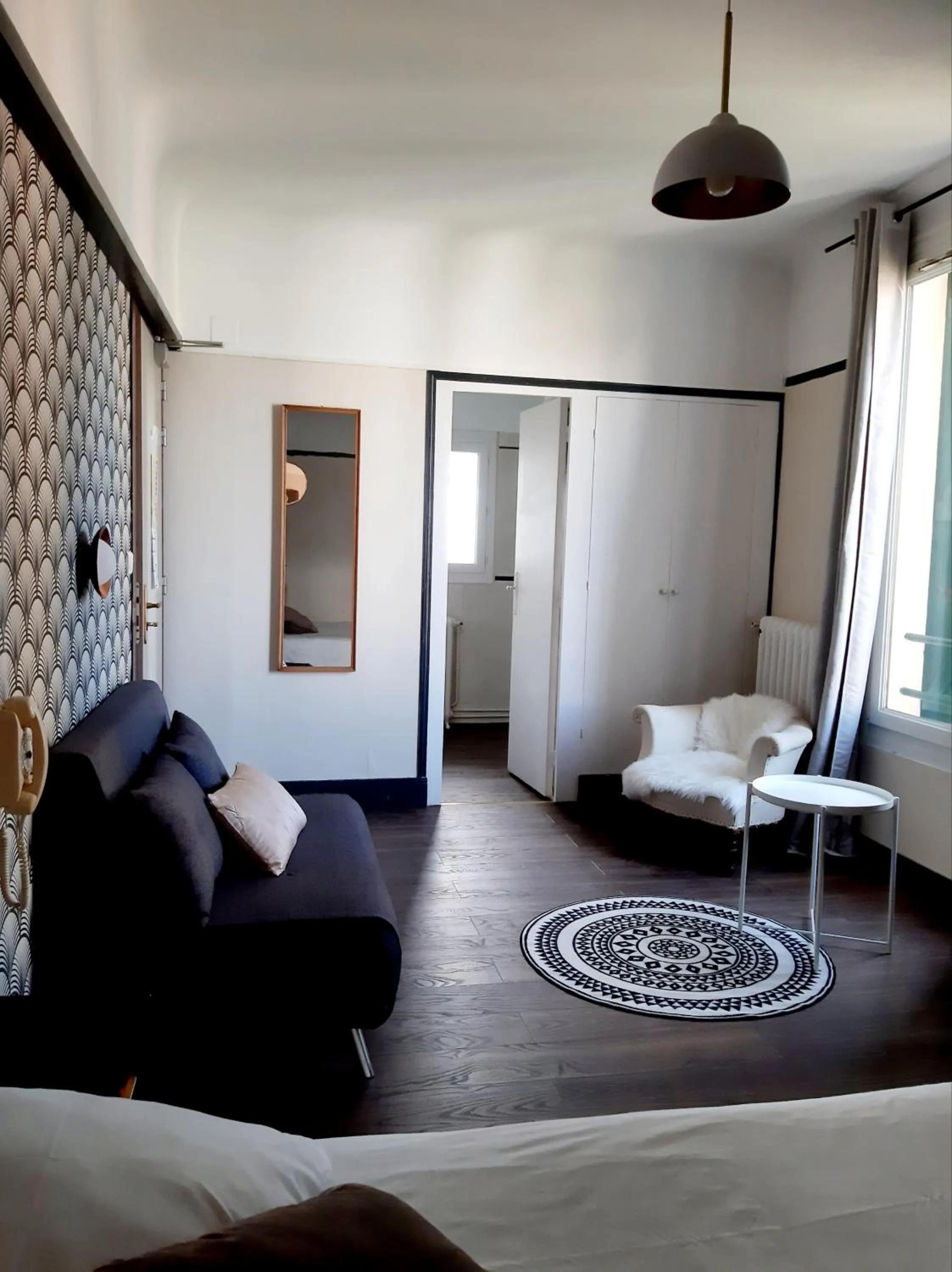 Seating area, Bed in Saint Charles Hôtel &amp; Coliving Biarritz