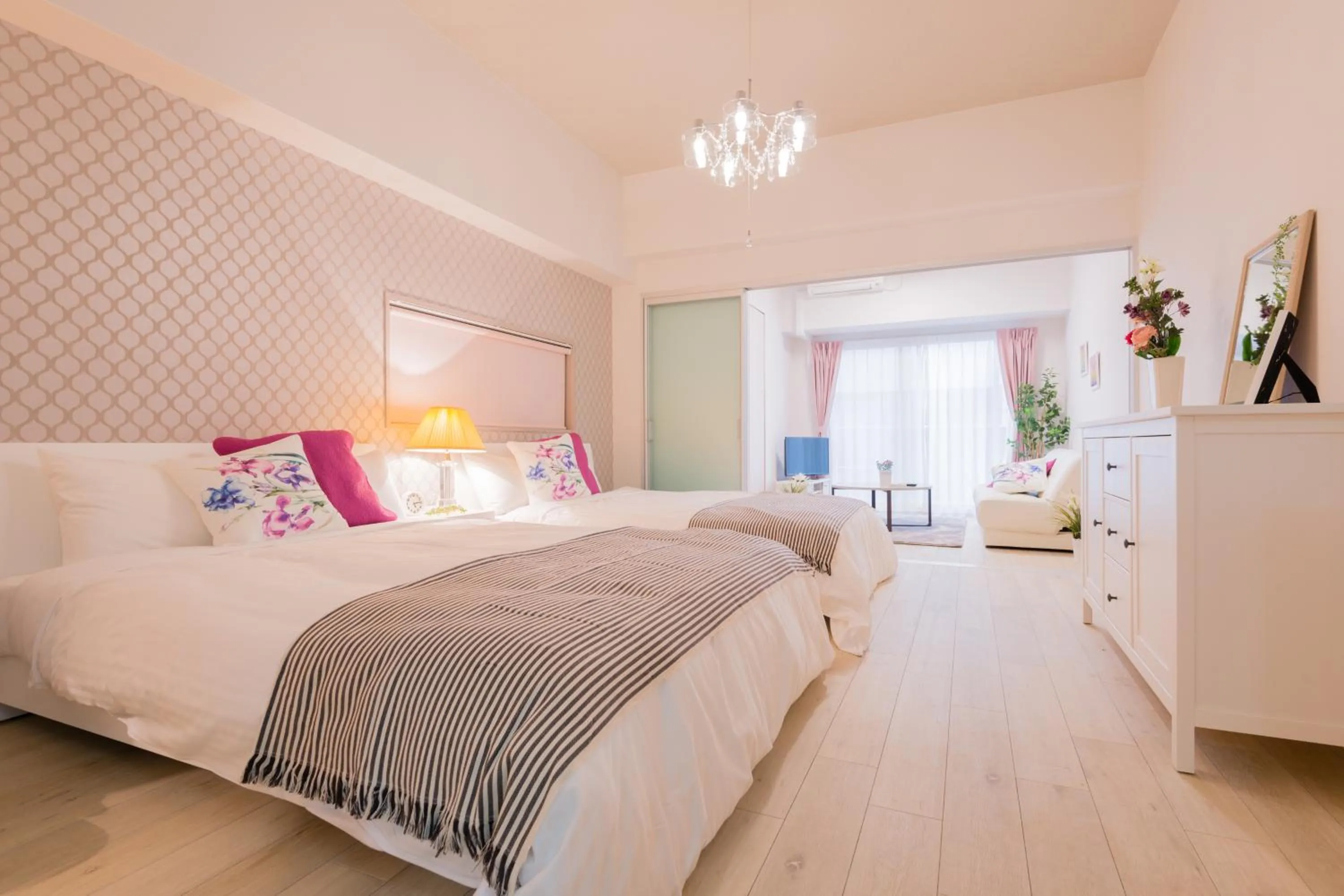 Bedroom, Bed in Forestay Shinsaibashi