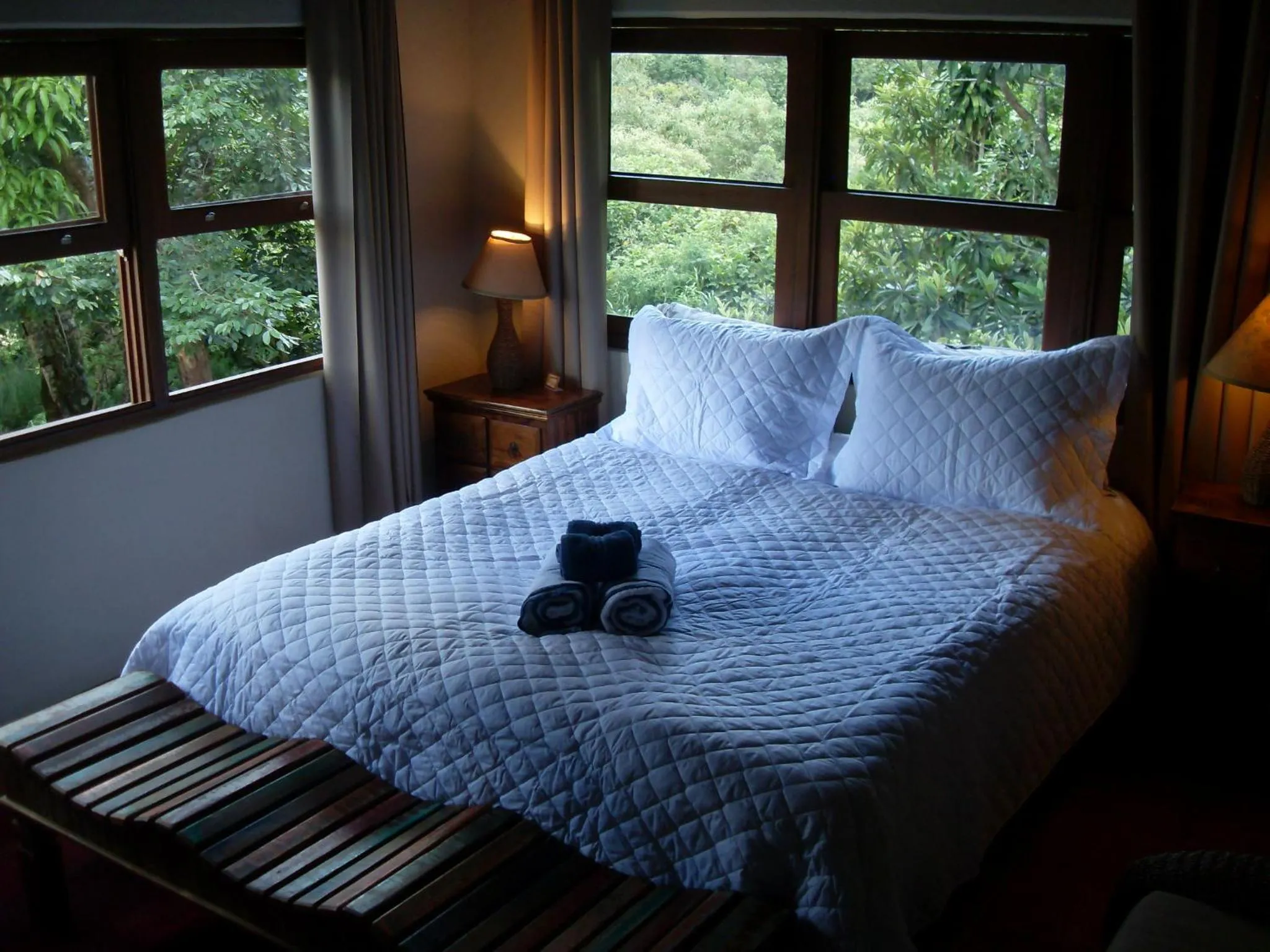 Bed in Pousada Papyrus