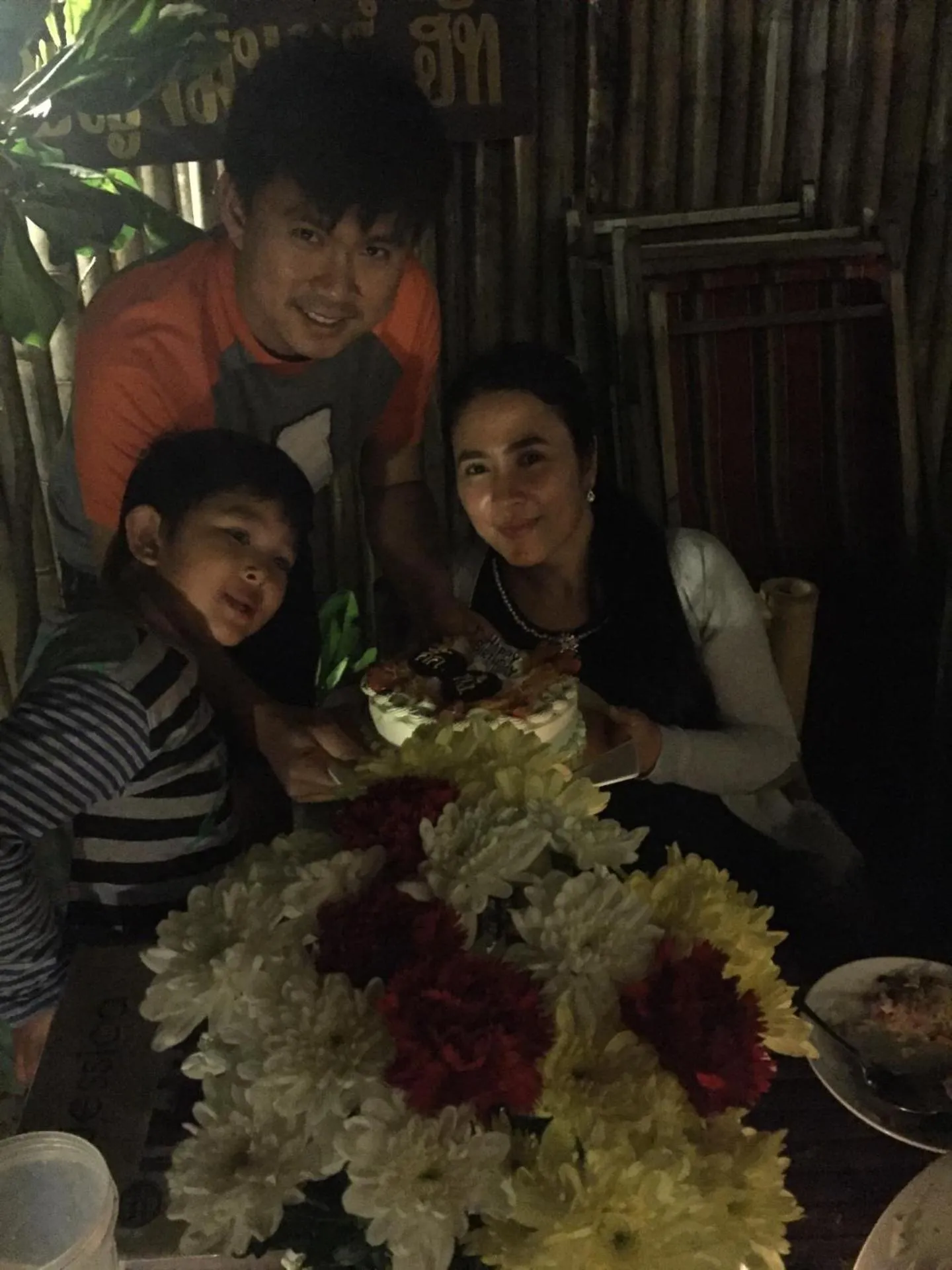 Family in Benjamin's Hut