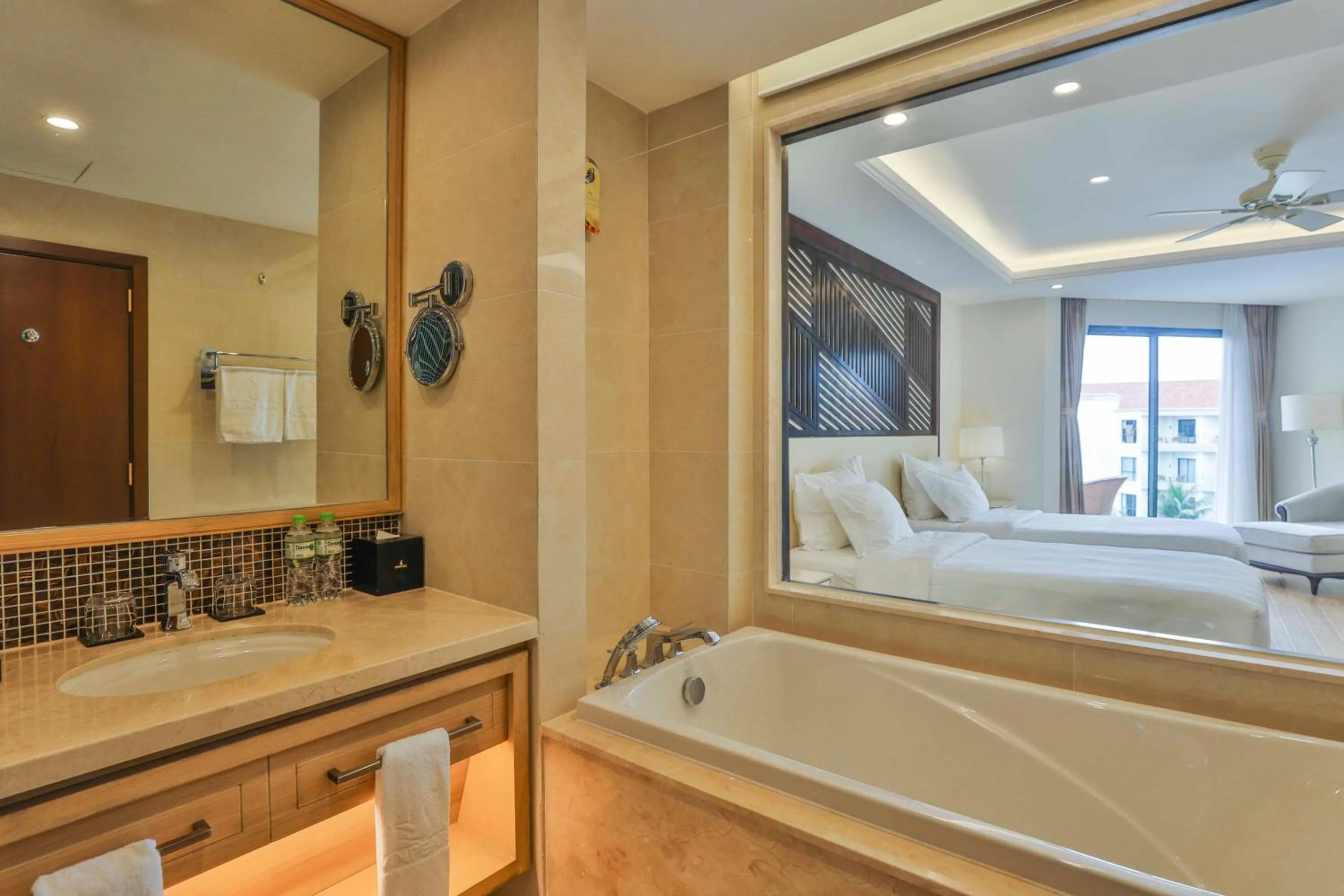 Bathroom, Bed in Vinpearl Resort & Golf Nam Hoi An