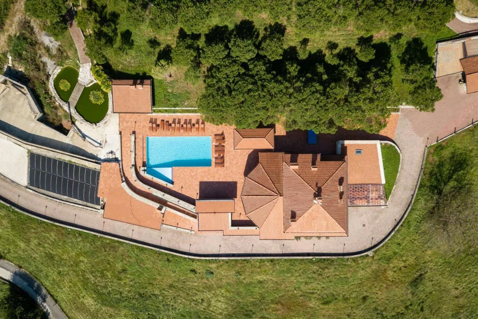 Bird's eye view in Resort Ninfea San Pellegrino Terme
