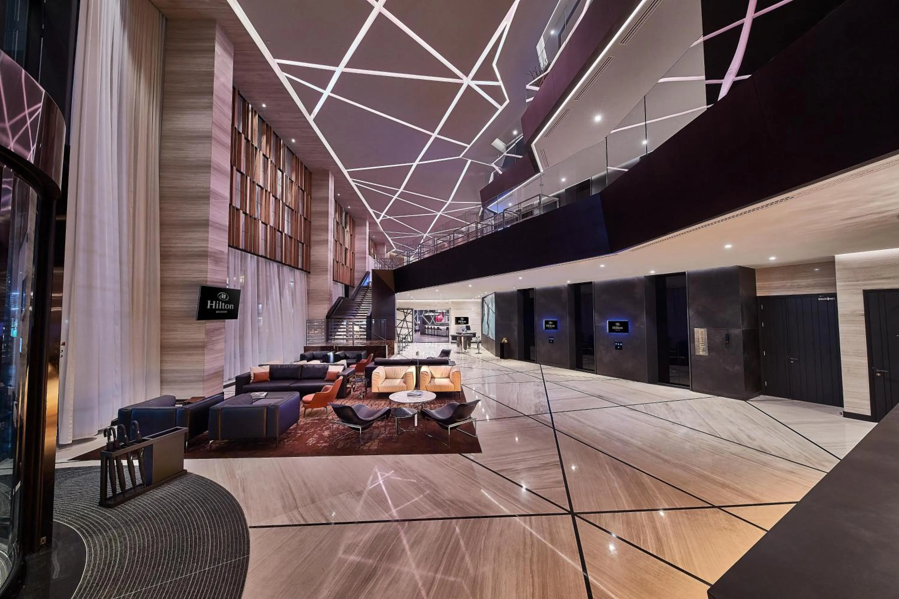 Lobby or reception in Hilton Belgrade