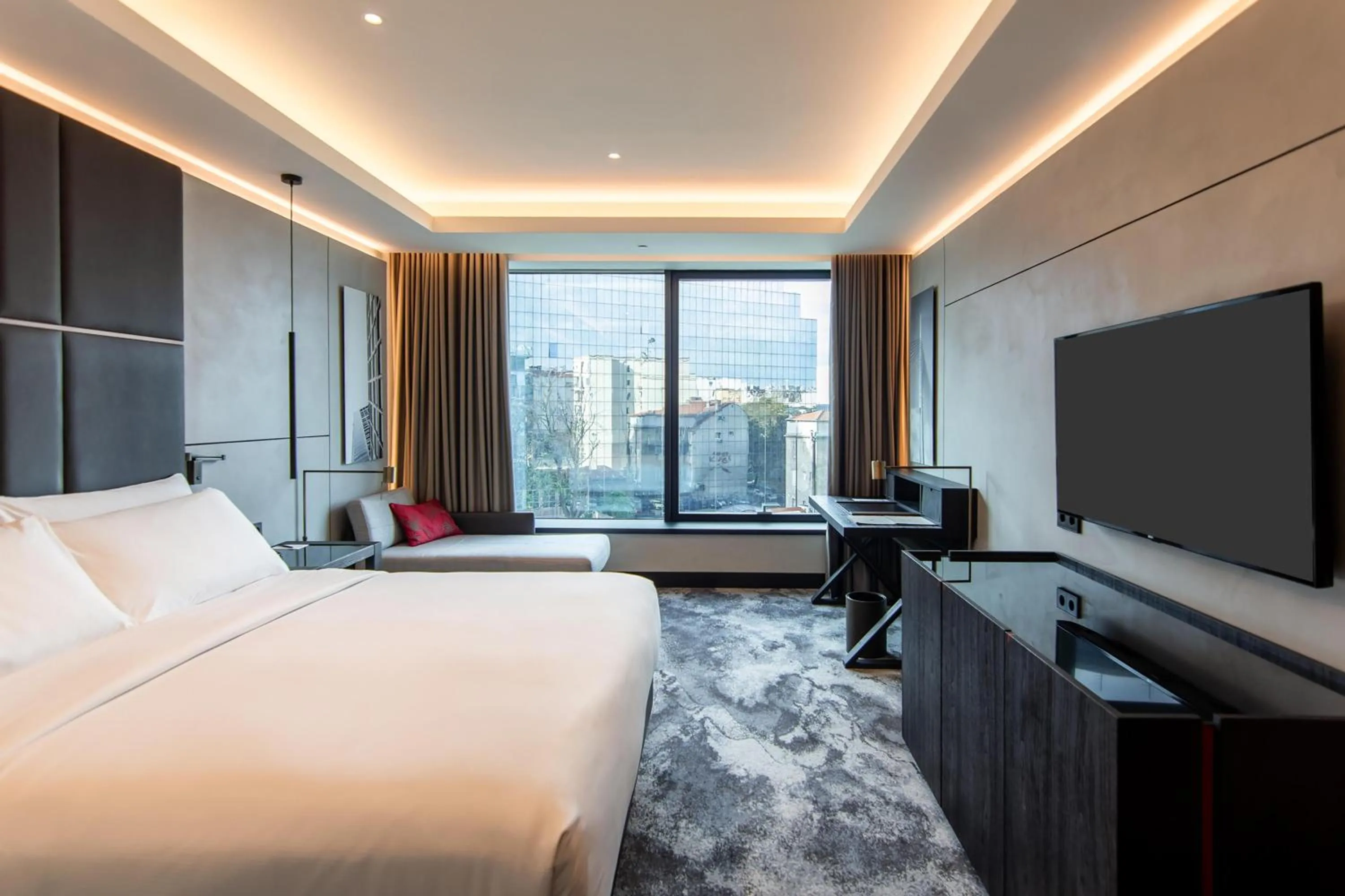 Bed in Hilton Belgrade